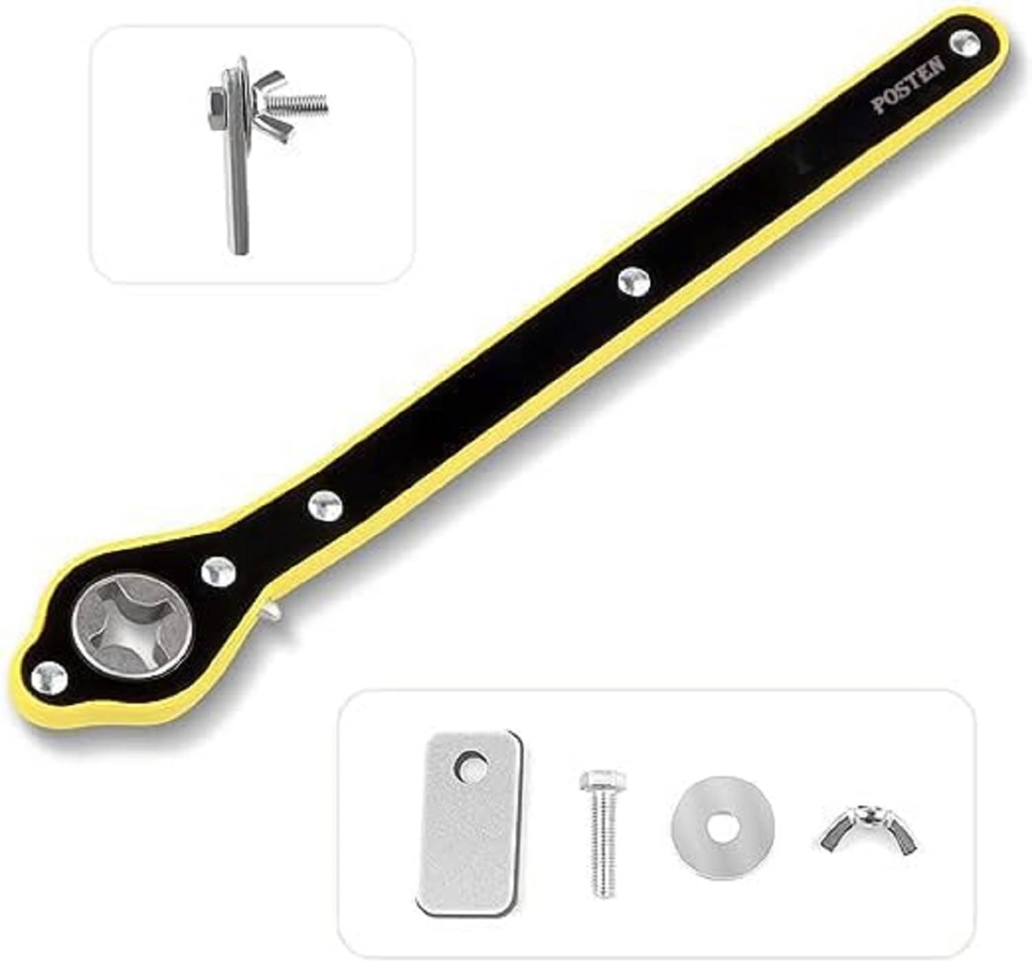     			Universal Car Jack Ratchet Wrench|360 forward and reverse knob Labor-Saving design|Scissor Jack Lift Speed Handle Tool|Jack Lug Handle Tool|Tire Wheel Jack Wrench