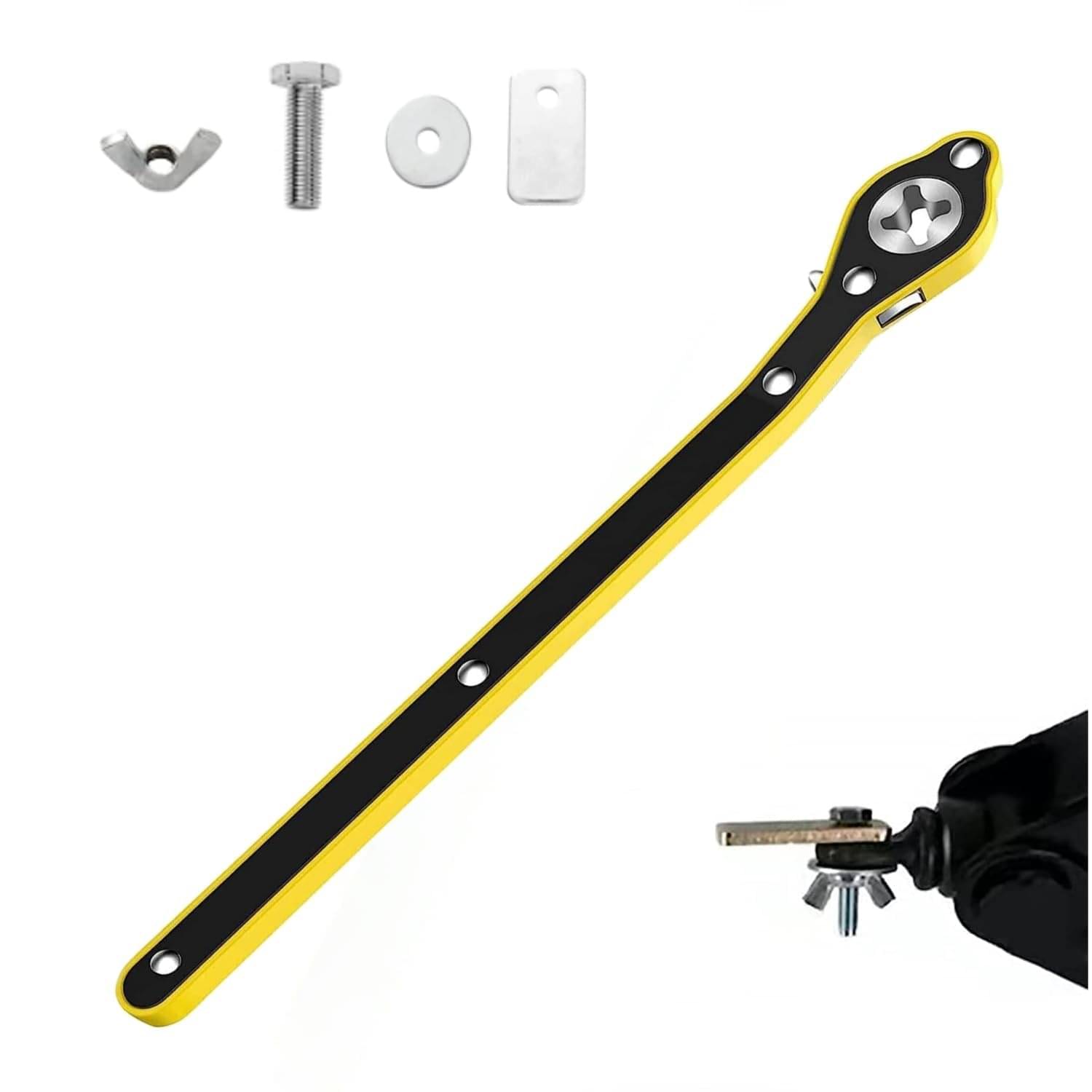     			Universal Car Scissor Jack Ratchet Wrench | 360 Forward and Reverse knob Labor Saving Design | Scissor Jack Lift Speed Handle Tool (Ratchet ONLY)