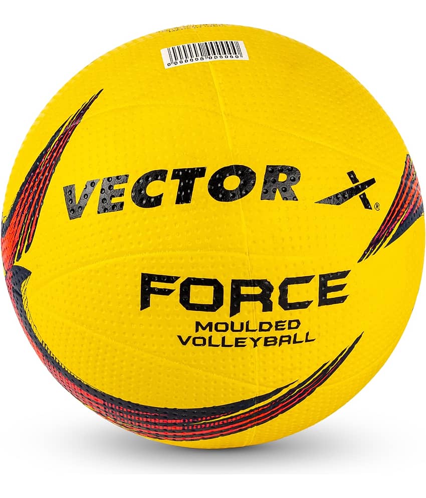 Vector X Force Rubber Moulded Volleyball Size 4 Yellow Red - Sports and Fitness Equipment | Buy online on ZillyBuy