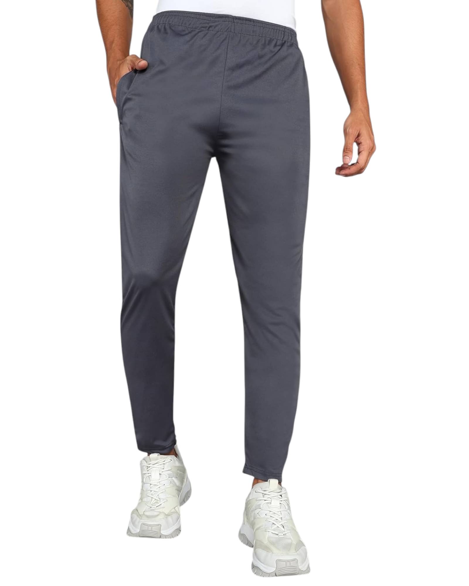 WHEY FIT Dark Grey Lycra Men's Sports Trackpants ( Pack of 1 )     			WHEY FIT Dark Grey Lycra Men's Sports Trackpants ( Pack of 1 )