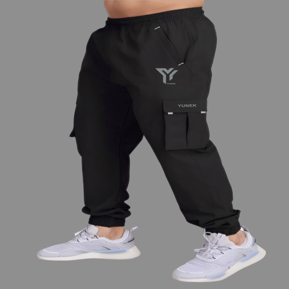     			YUNEK Black Polyester Men's Sports Joggers ( Pack of 1 )
