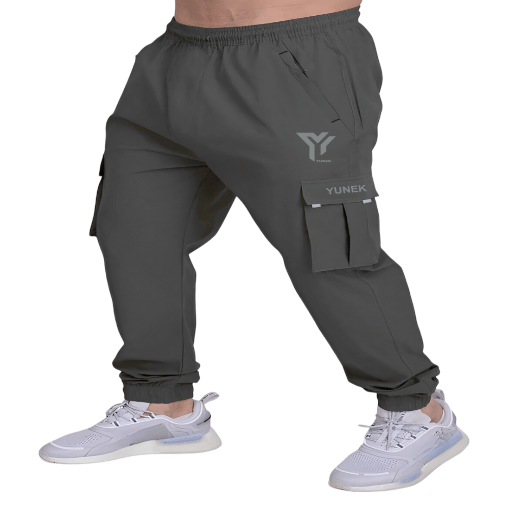     			YUNEK Grey Polyester Men's Sports Joggers ( Pack of 1 )
