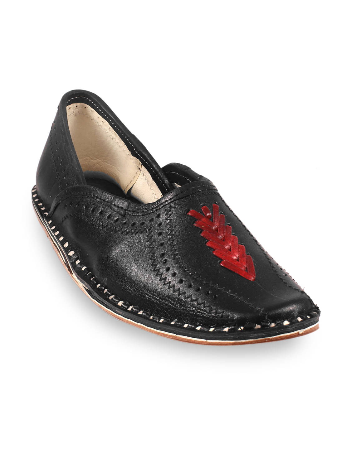     			Apratim Black Men's Mojaris