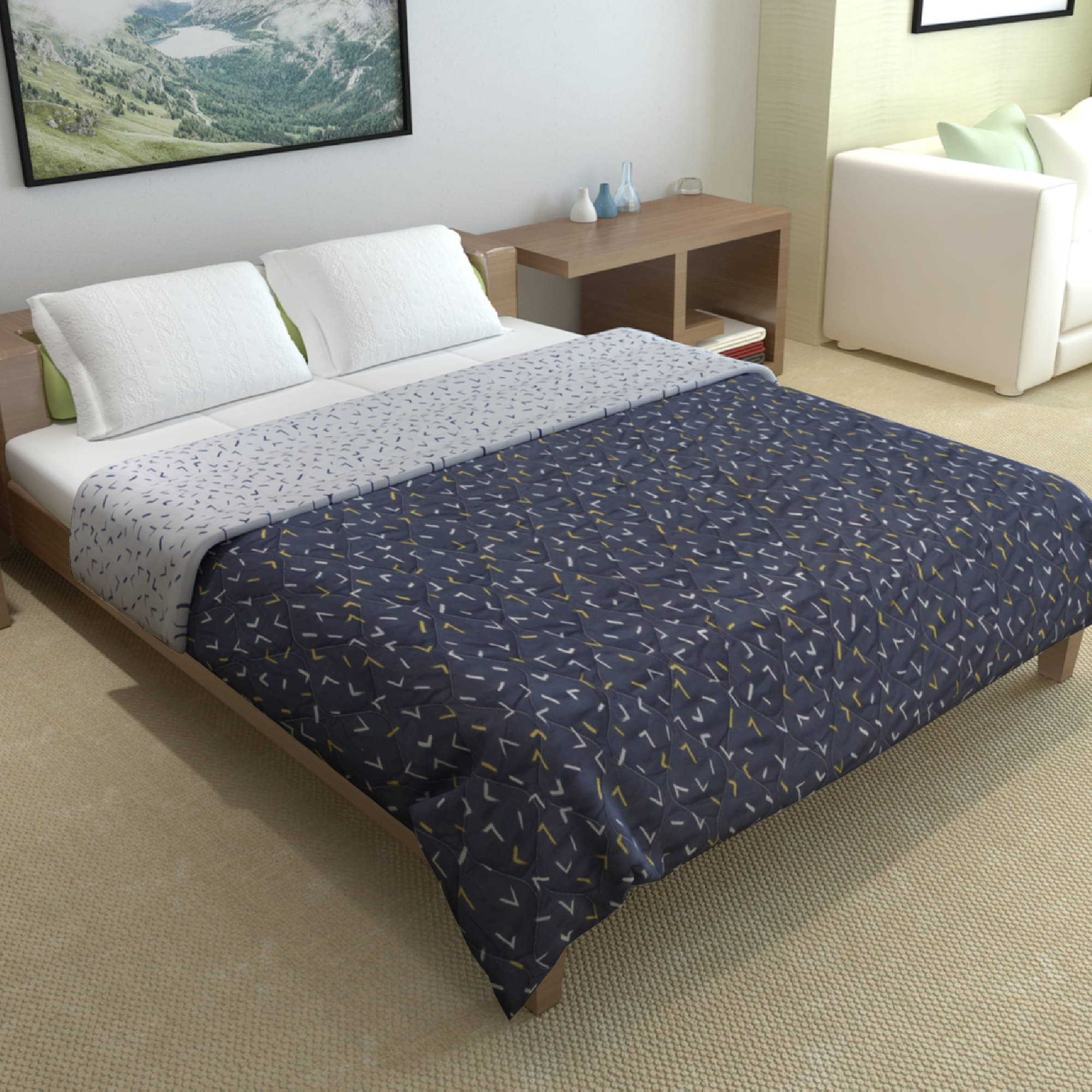 DIVINE CASA Microfiber Abstract Double Size Comforter ( 254 x 230 cm ) - Yellow ( Pack of 1 ) DIVINE CASA Microfiber Abstract Double Size Comforter ( 254 x 230 cm ) - Yellow ( Pack of 1 )
