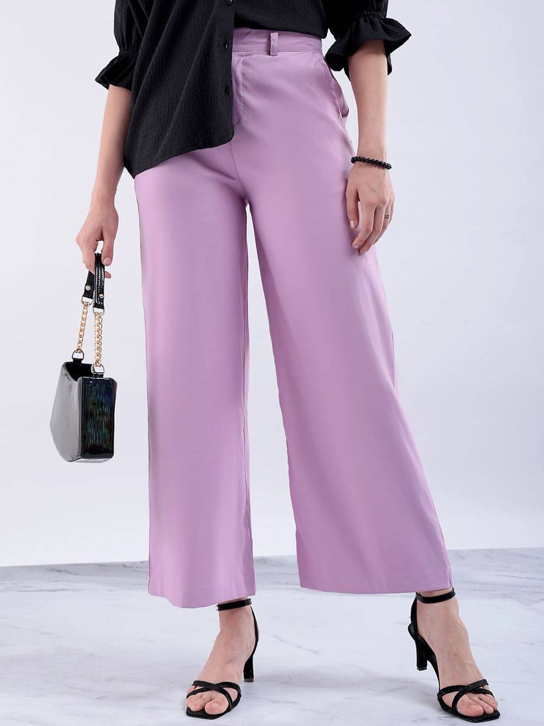     			Freehand Pack of 1 Elastane Flared Women's Bootcut Pants ( Purple )