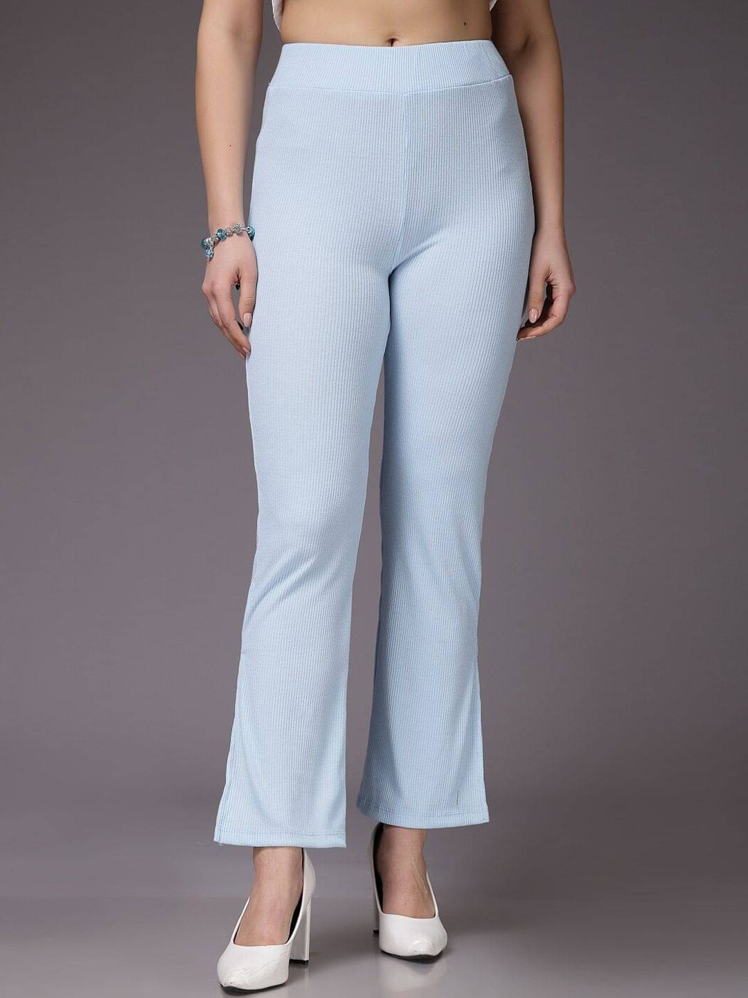     			Freehand Pack of 1 Elastane Flared Women's Bootcut Pants ( Blue )