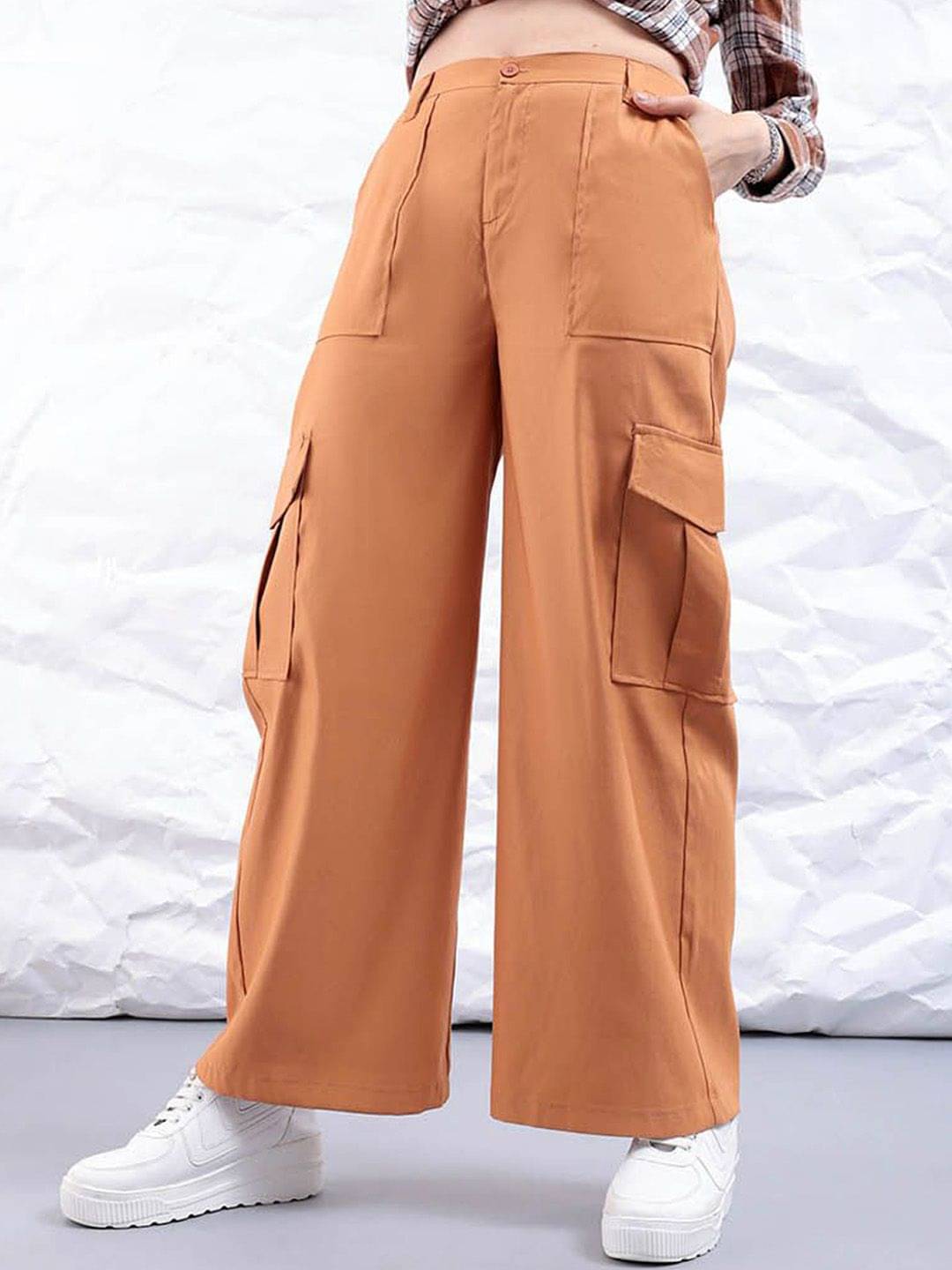    			Freehand Pack of 1 Elastane Flared Women's Cargo Pants ( Yellow )