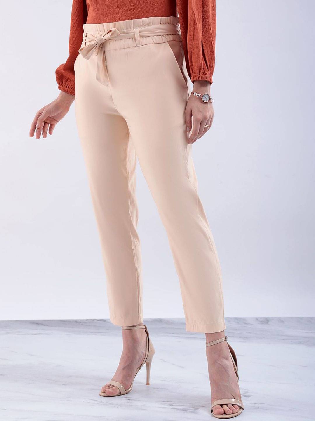     			Freehand Pack of 1 Elastane Slim Women's Casual Pants ( Beige )