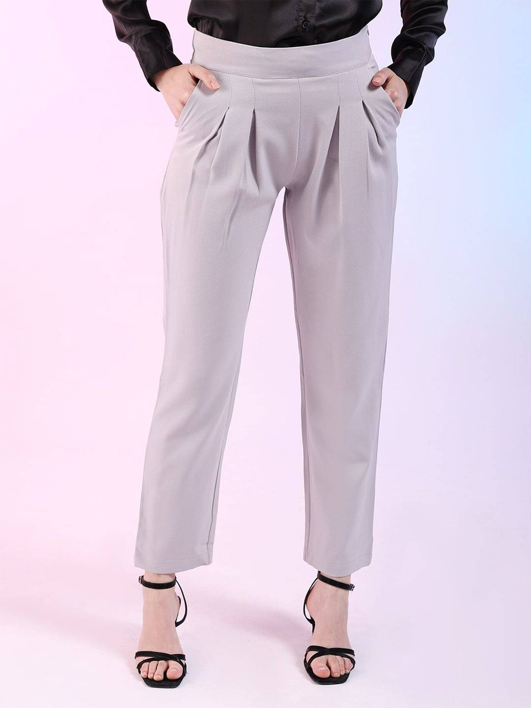     			Freehand Pack of 1 Polyester Regular Women's Casual Pants ( Grey )