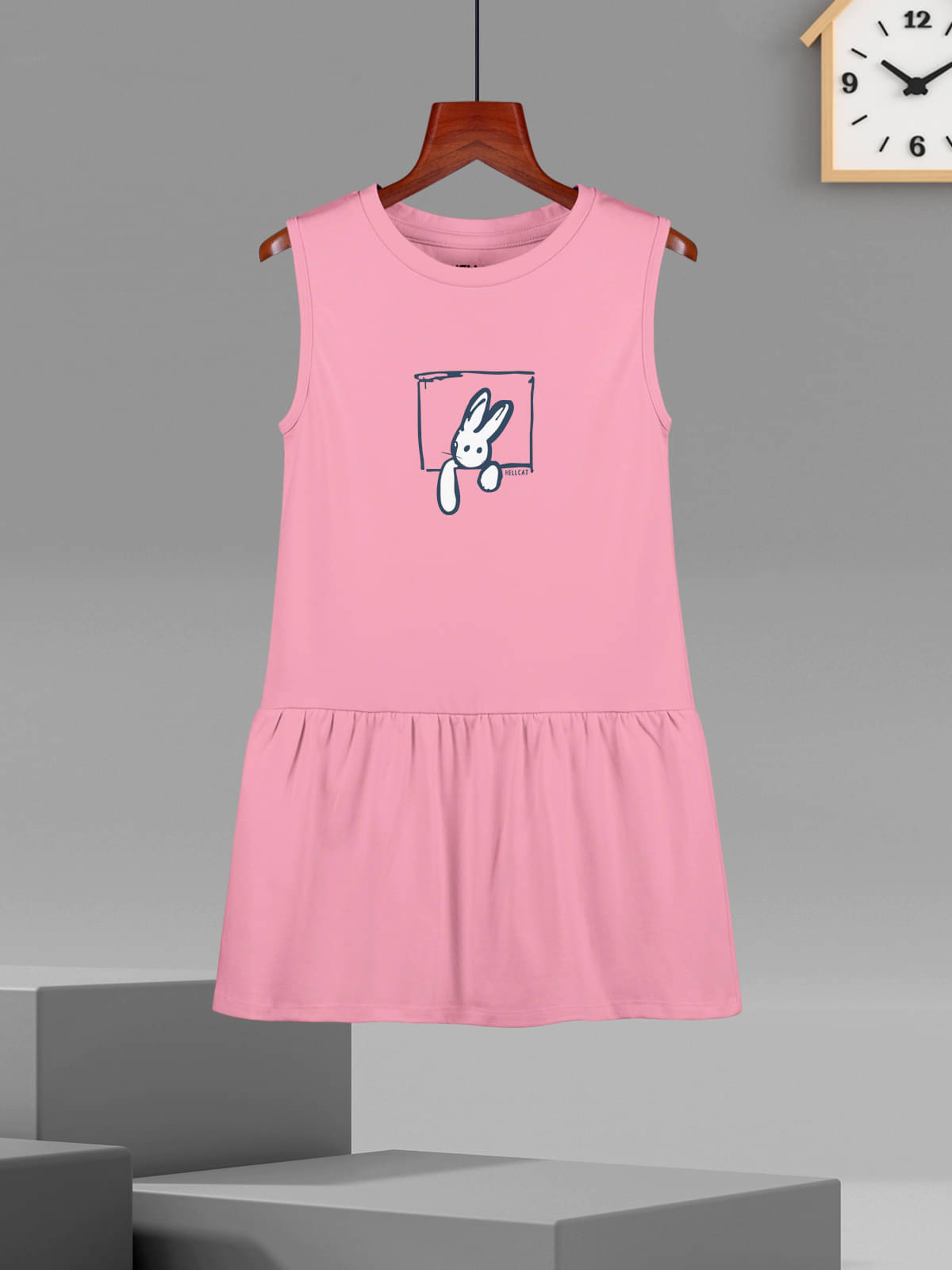 HELLCAT Cotton Blend Frock For Girls ( Pack of 1 , Pink ) HELLCAT Cotton Blend Frock For Girls ( Pack of 1 , Pink )