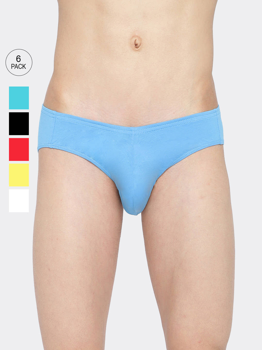 La Intimo Pack of 6 Cotton Blend Bikini For Men's ( Multicolor )