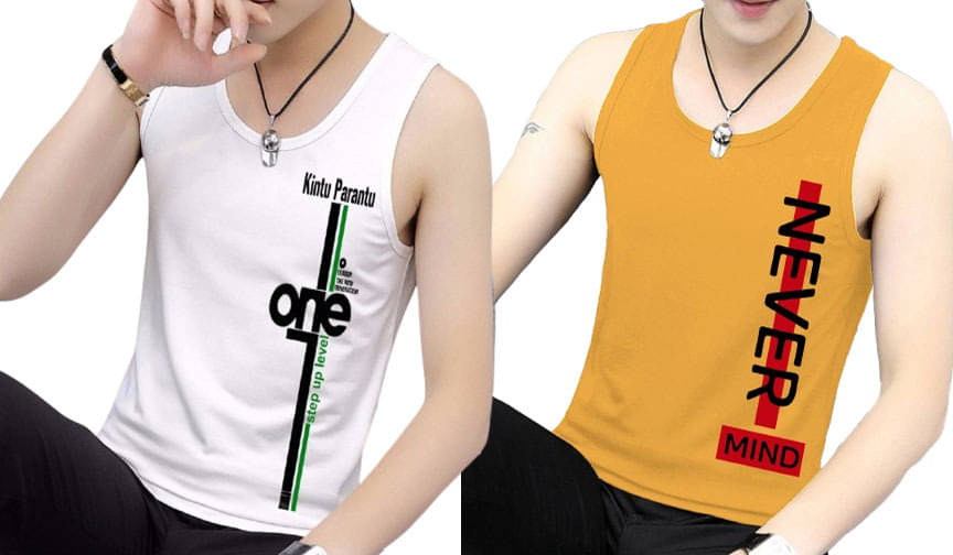     			Lecowar Pack of 2 Polyester Basic Vest For Men ( Multicolor10 )