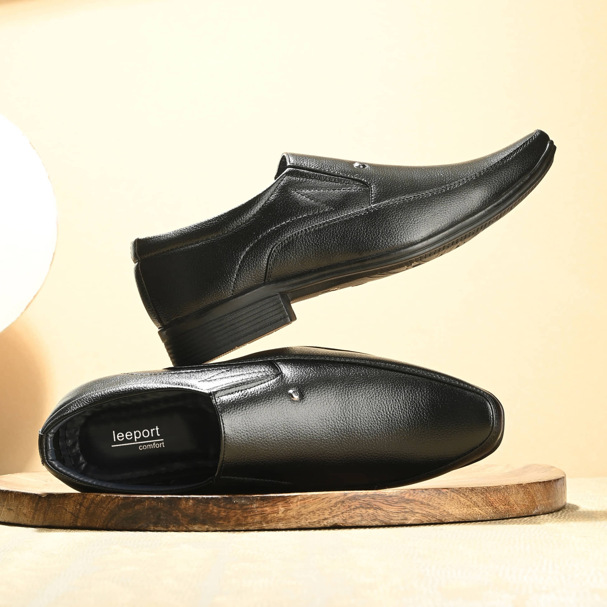 Leeport Black Men's Slip On Formal Shoes - Formal Shoes | Buy online on ZillyBuy
