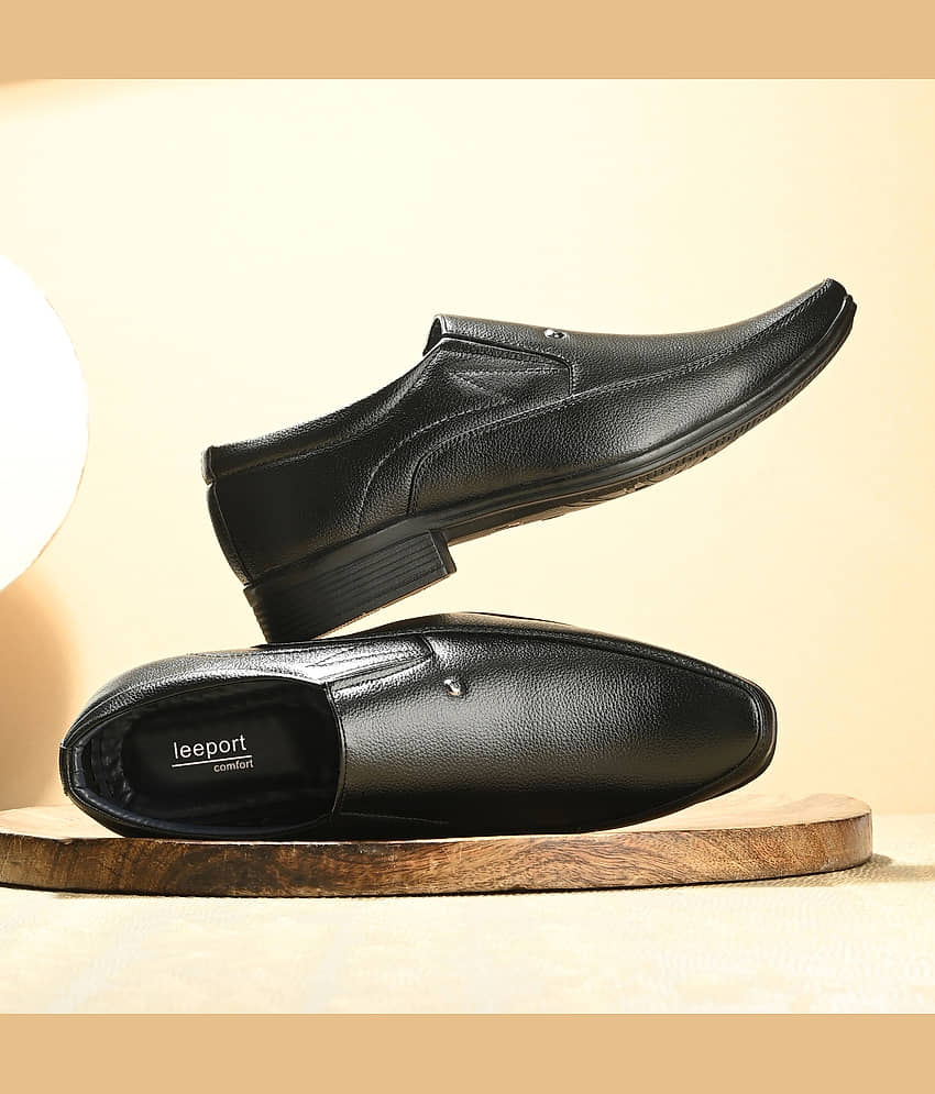 Leeport Black Men's Slip On Formal Shoes - Formal Shoes | Buy online on ZillyBuy