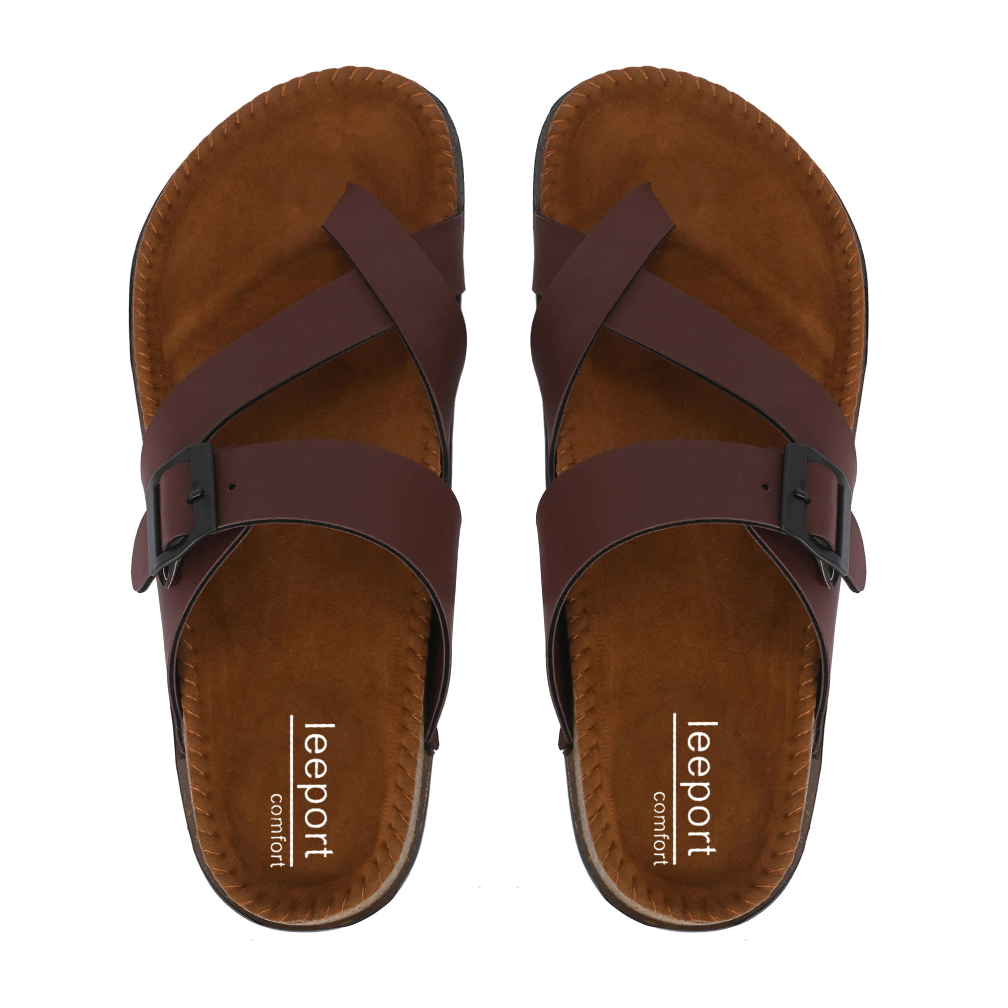     			Leeport Brown Men's Daily Slipper