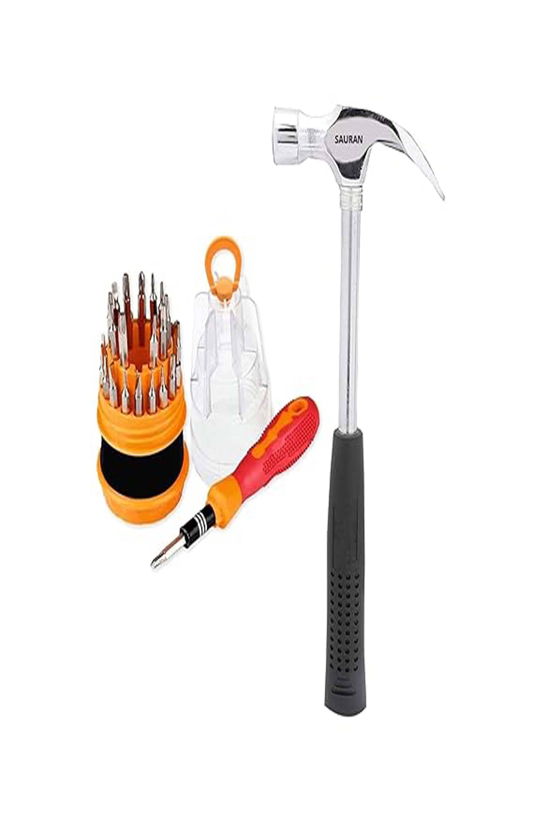     			MS AGROTECH Hand Tool Kit with Screwdriver Set, Hammer, and Pliers