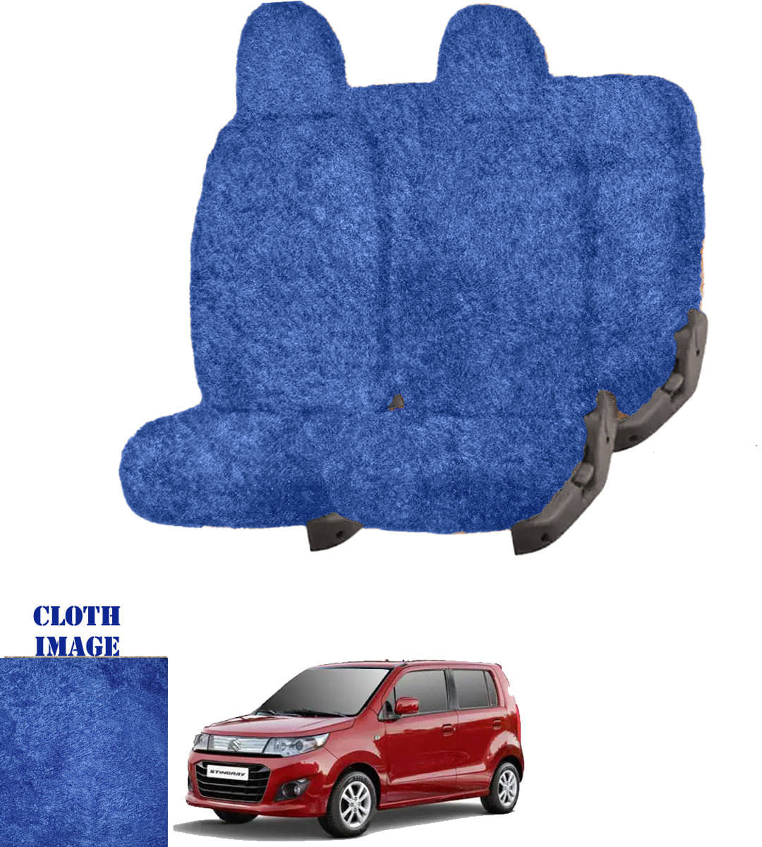     			Maruti WagonR Stingray Blue 5 Seater Car Seat Cover