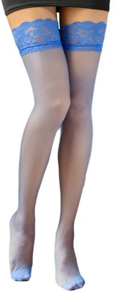     			Neska Moda Pack of 1 Women's Nylon Half length Stockings ( Blue )