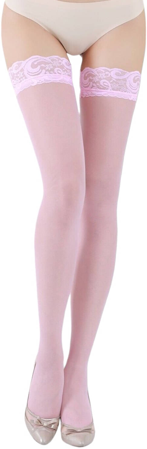    			Neska Moda Pack of 1 Women's Nylon Half length Stockings ( Pink )