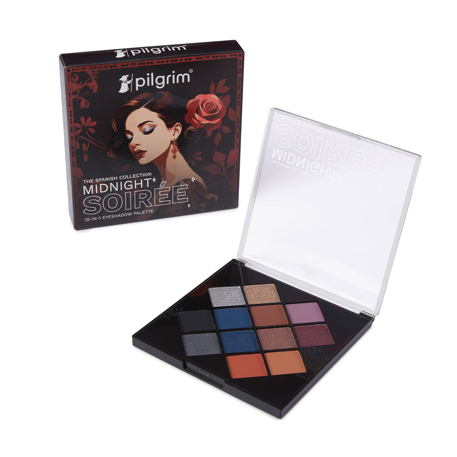     			Pilgrim Eyeshadow Midnight Soiree 12-In-1 Make Up,For All Skin Type,24G (pack Of 1)