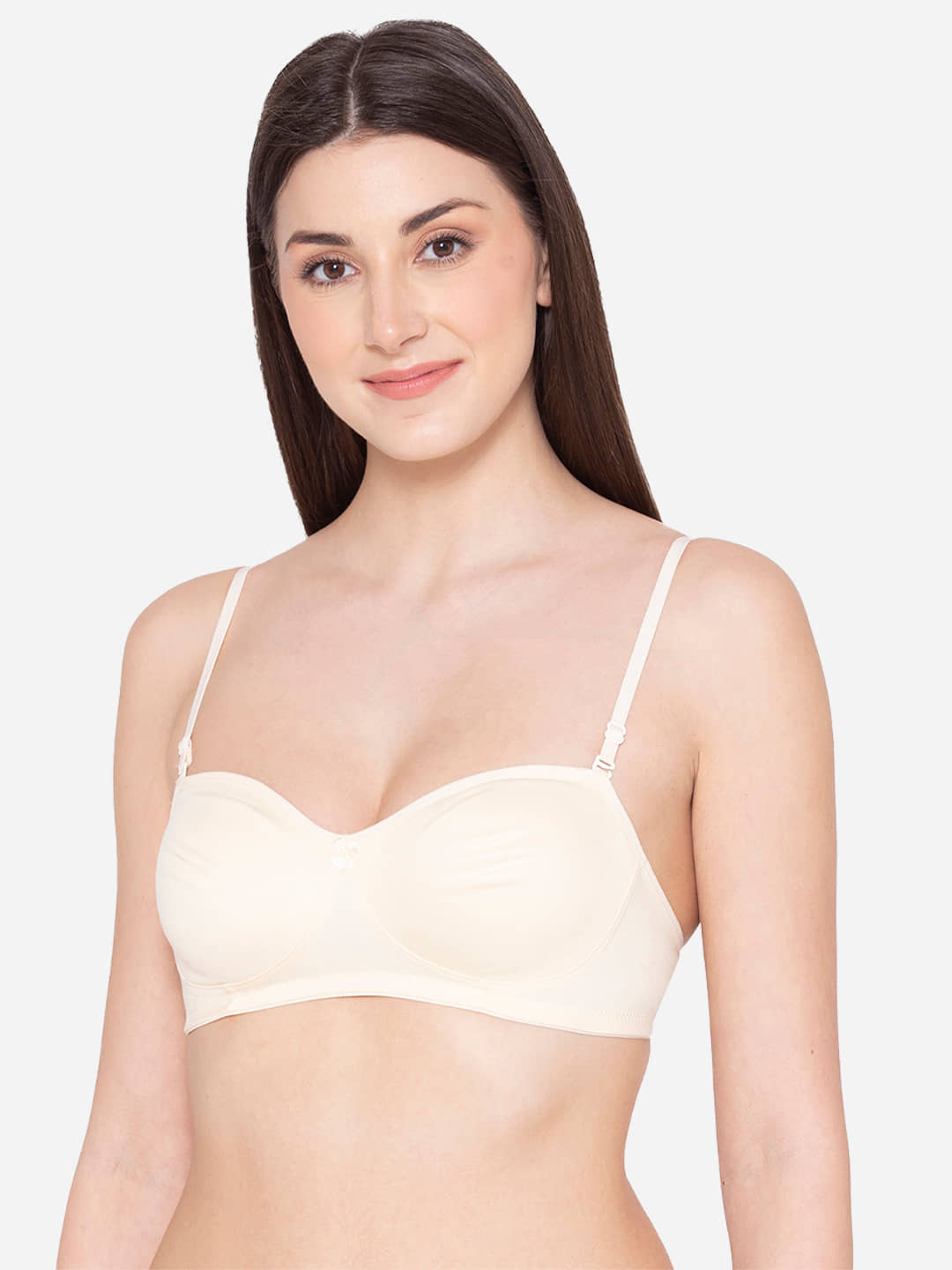 Paris Beauty Pack of 1 Cotton Blend Non Padded T-Shirt Bra For Women ( Beige )