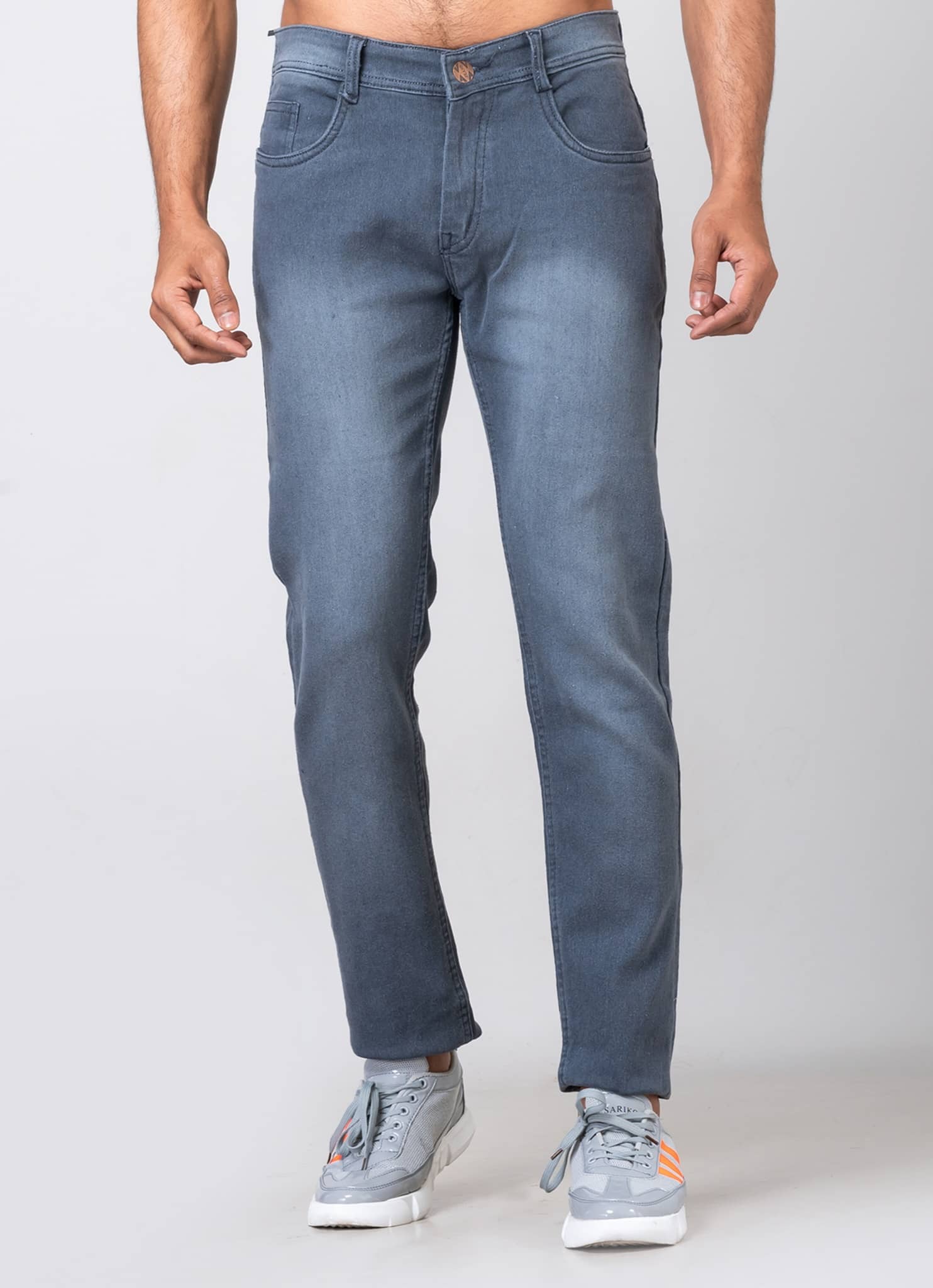Sindon Regular Fit Faded Men's Jeans - Grey ( Pack of 1 ) - Jeans | Buy online on ZillyBuy