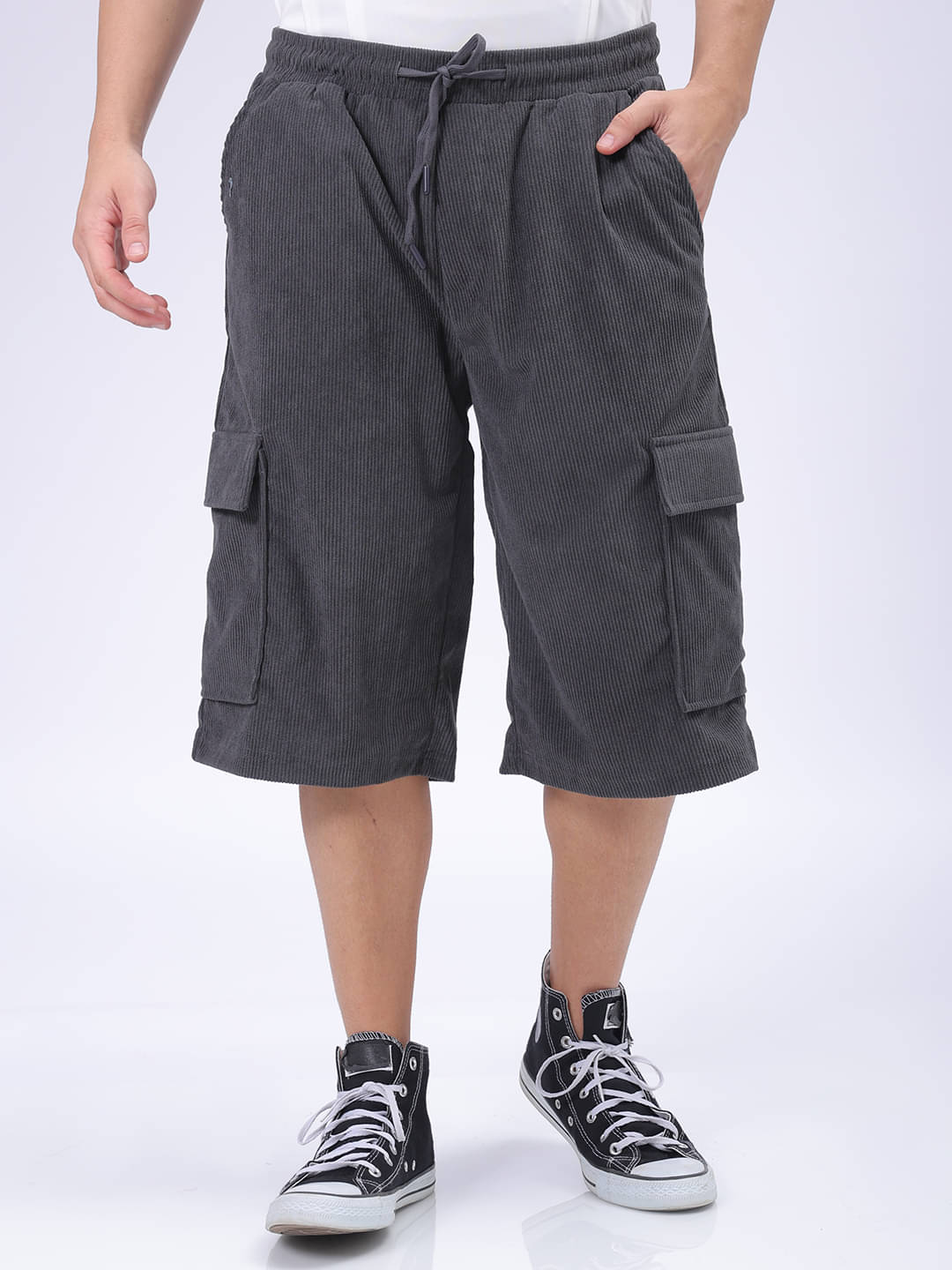 The Indian Garage Co. Grey Polyester Men's Cargos ( Pack of 1 )     			The Indian Garage Co. Grey Polyester Men's Cargos ( Pack of 1 )