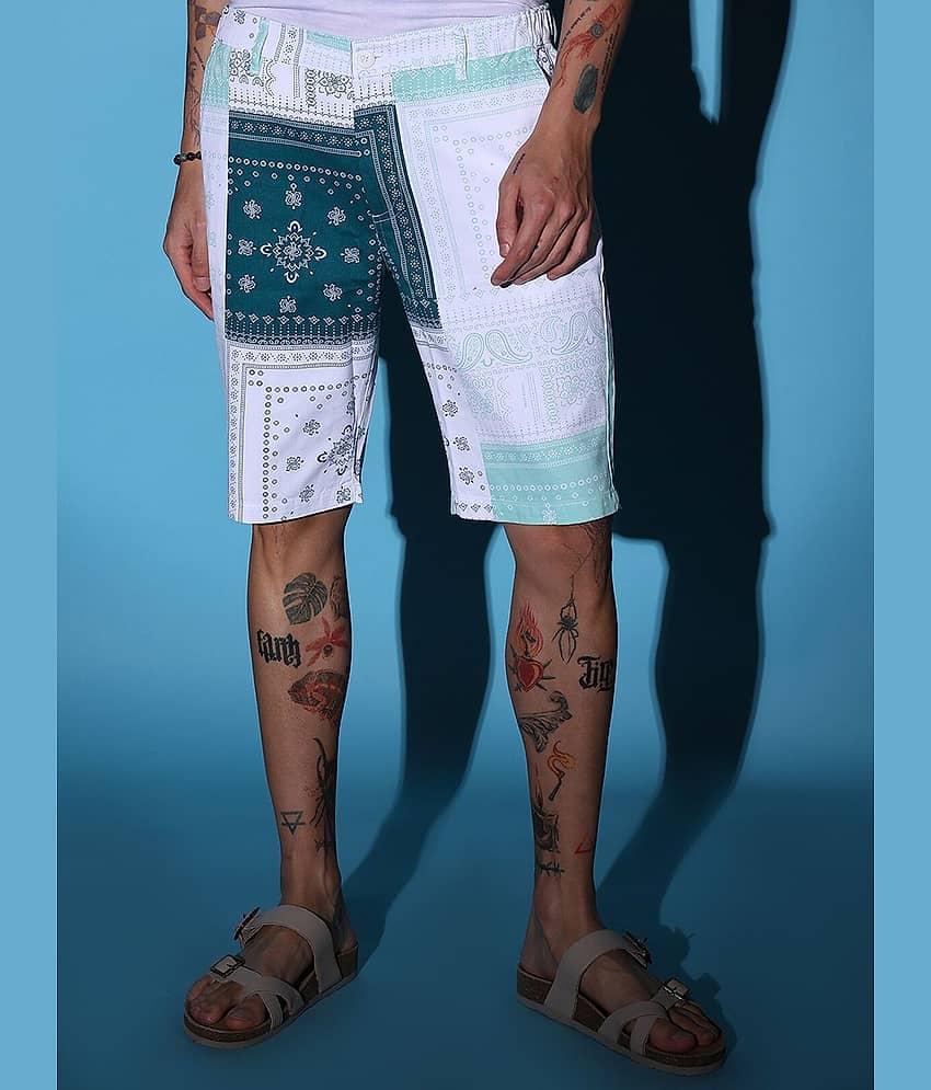 The Indian Garage Co. Mint Green Cotton Men's Shorts ( Pack of 1 ) - Shorts | Buy online on ZillyBuy