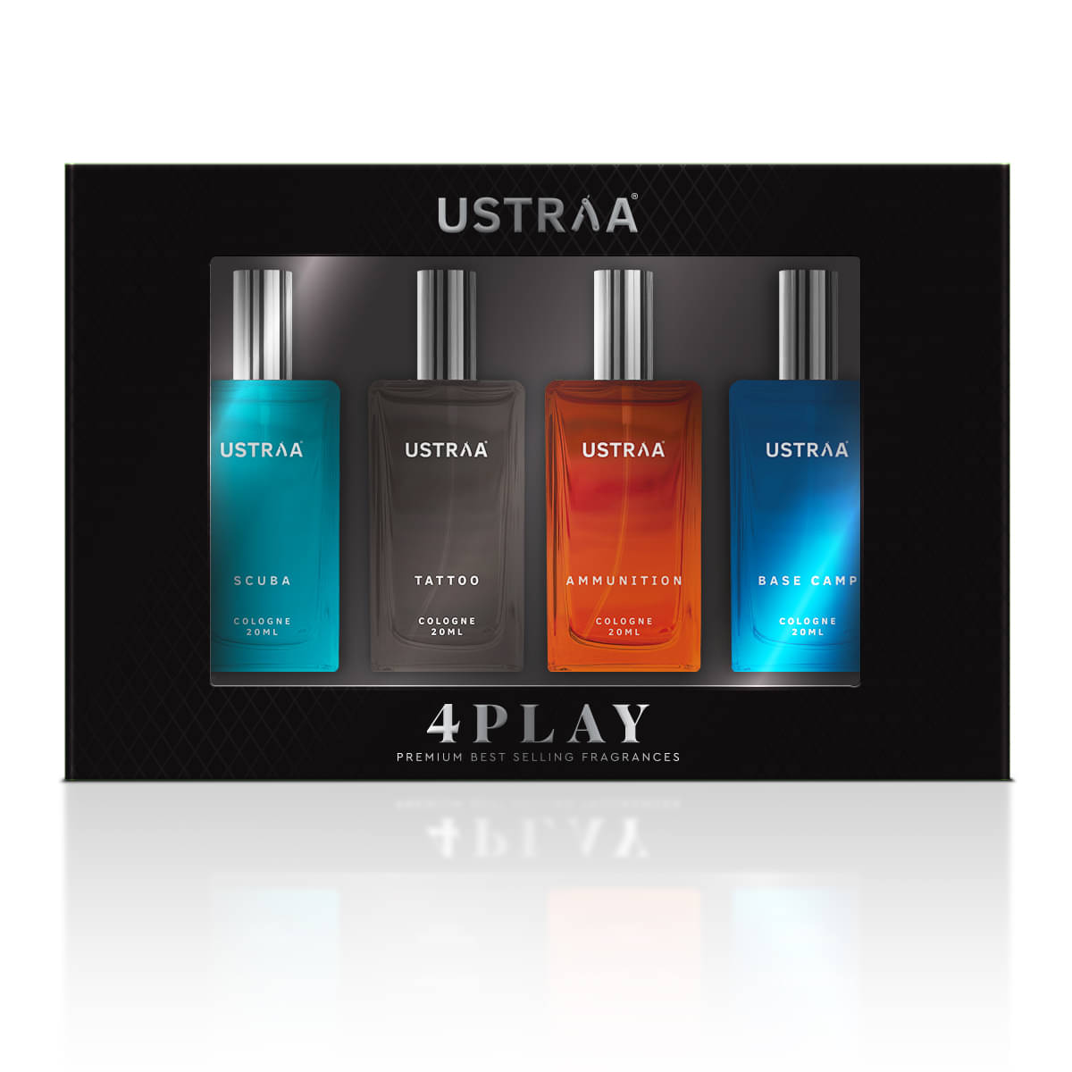 USTRAA Four Play Miniature Cologne Set - 20ml Each - Perfume for men USTRAA Four Play Miniature Cologne Set - 20ml Each - Perfume for men