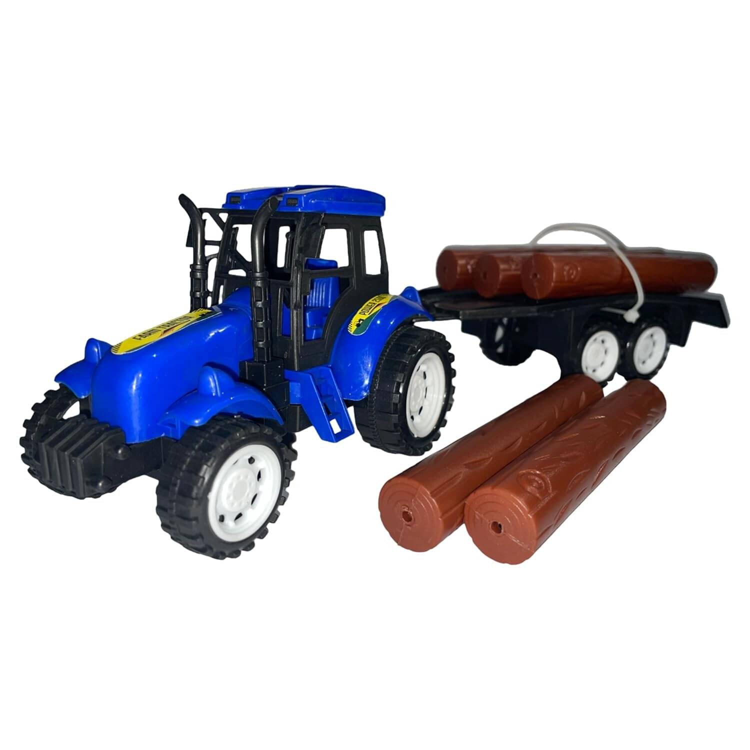 Wood Loading Friction Tractor Trolley Toy For Kids - Multicolor Wood Loading Friction Tractor Trolley Toy For Kids - Multicolor
