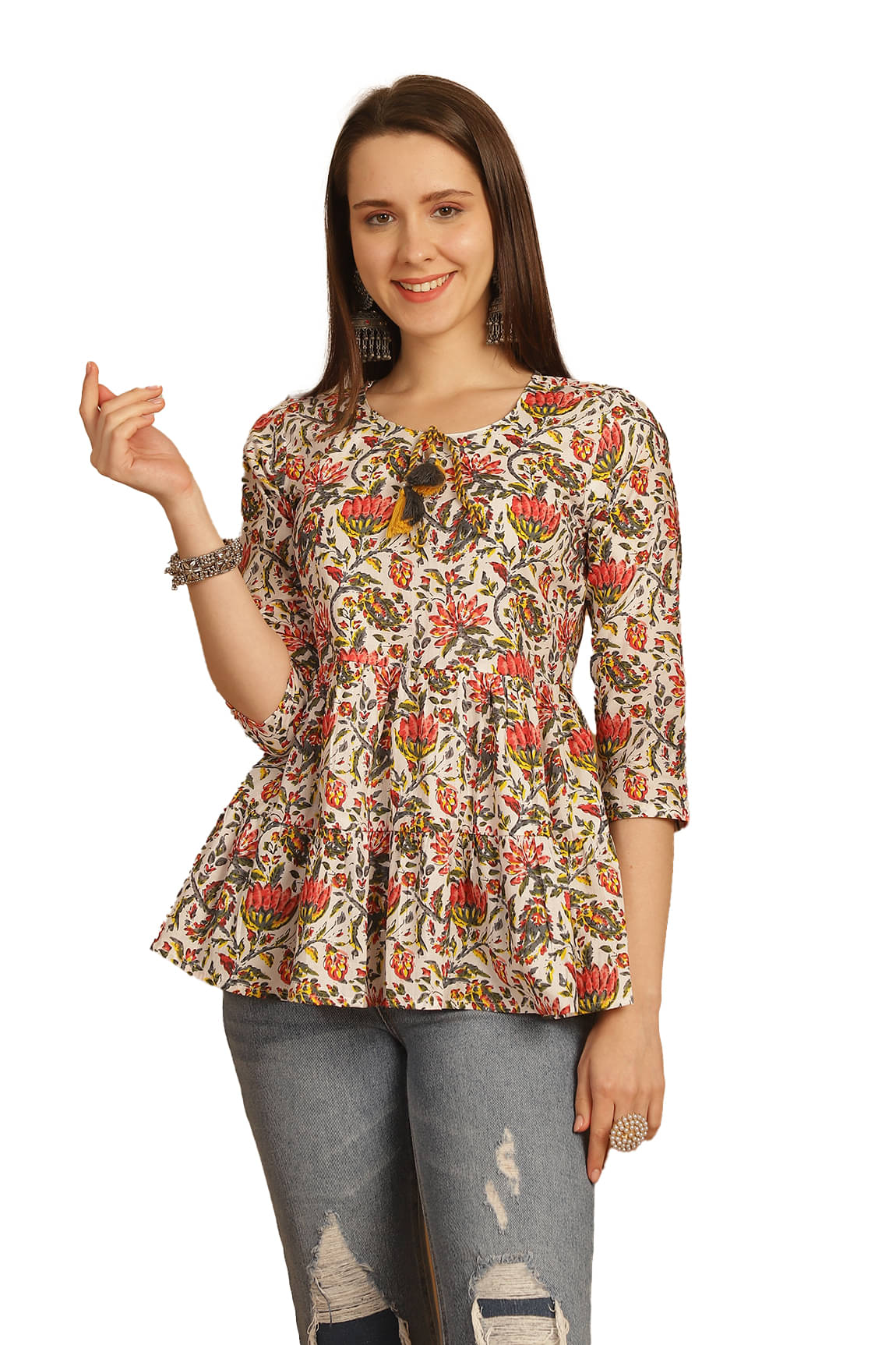     			Cotton Short Kurti For Women (Pack of 1)