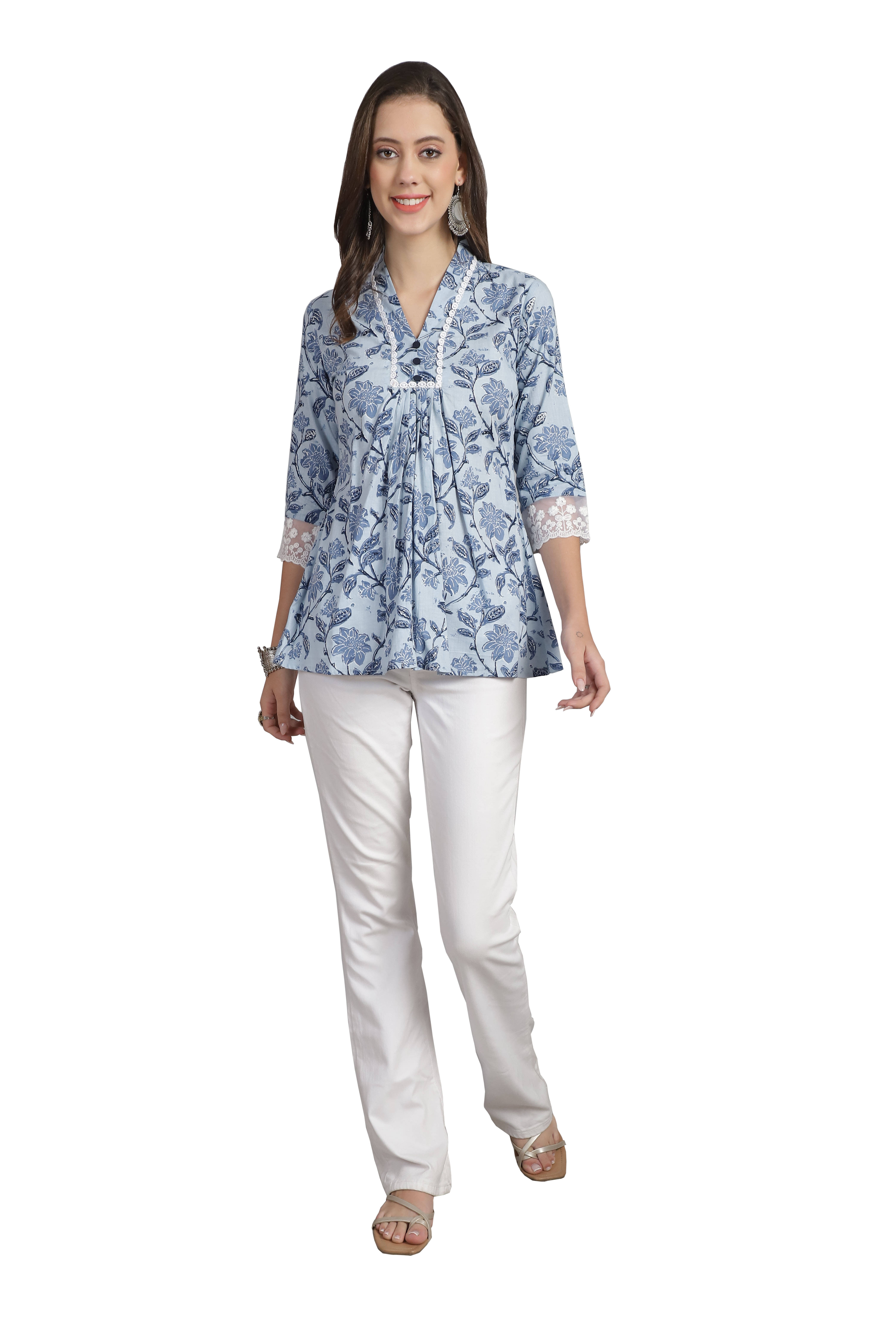     			Cotton Short Kurti For Women (Pack of 1)