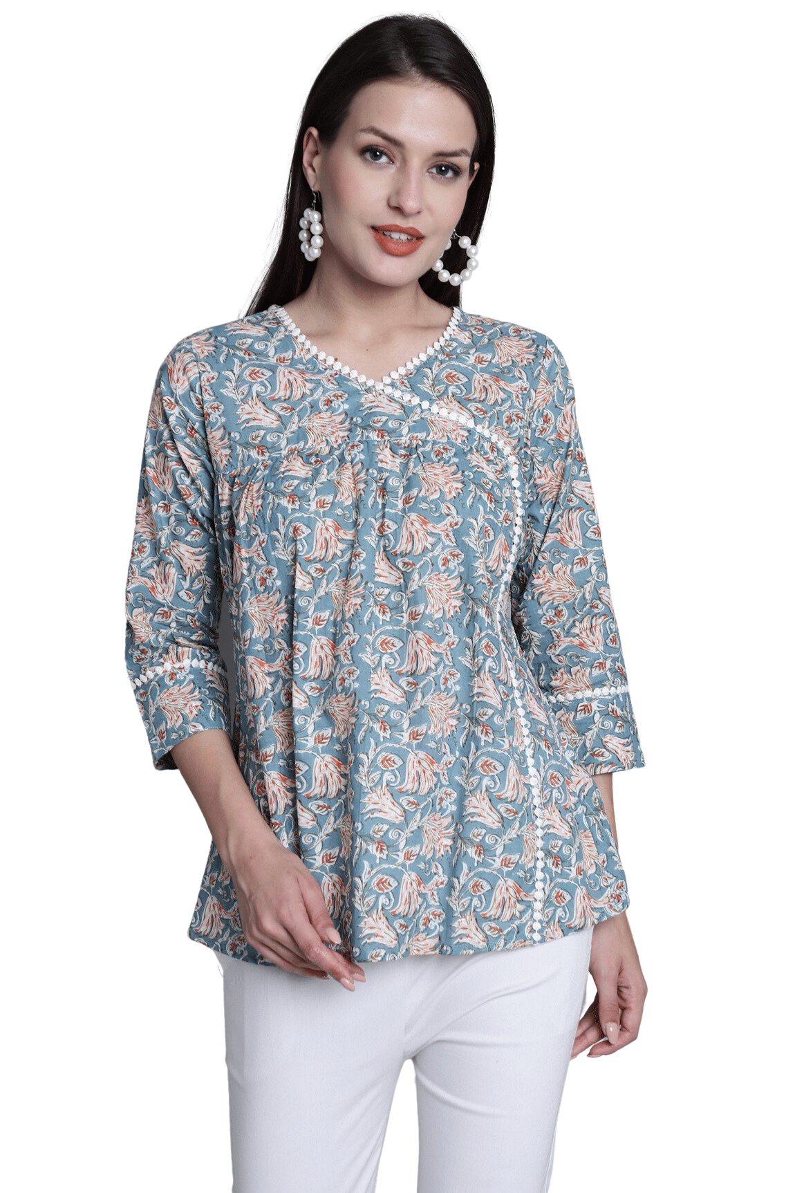 Cotton Short Kurti For Women (Pack of 1) Cotton Short Kurti For Women (Pack of 1)