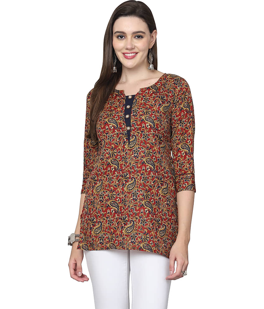 Cotton Blend Short Kurti For Women (Pack of 1) - Kurtis, Tunics | Buy online on ZillyBuy