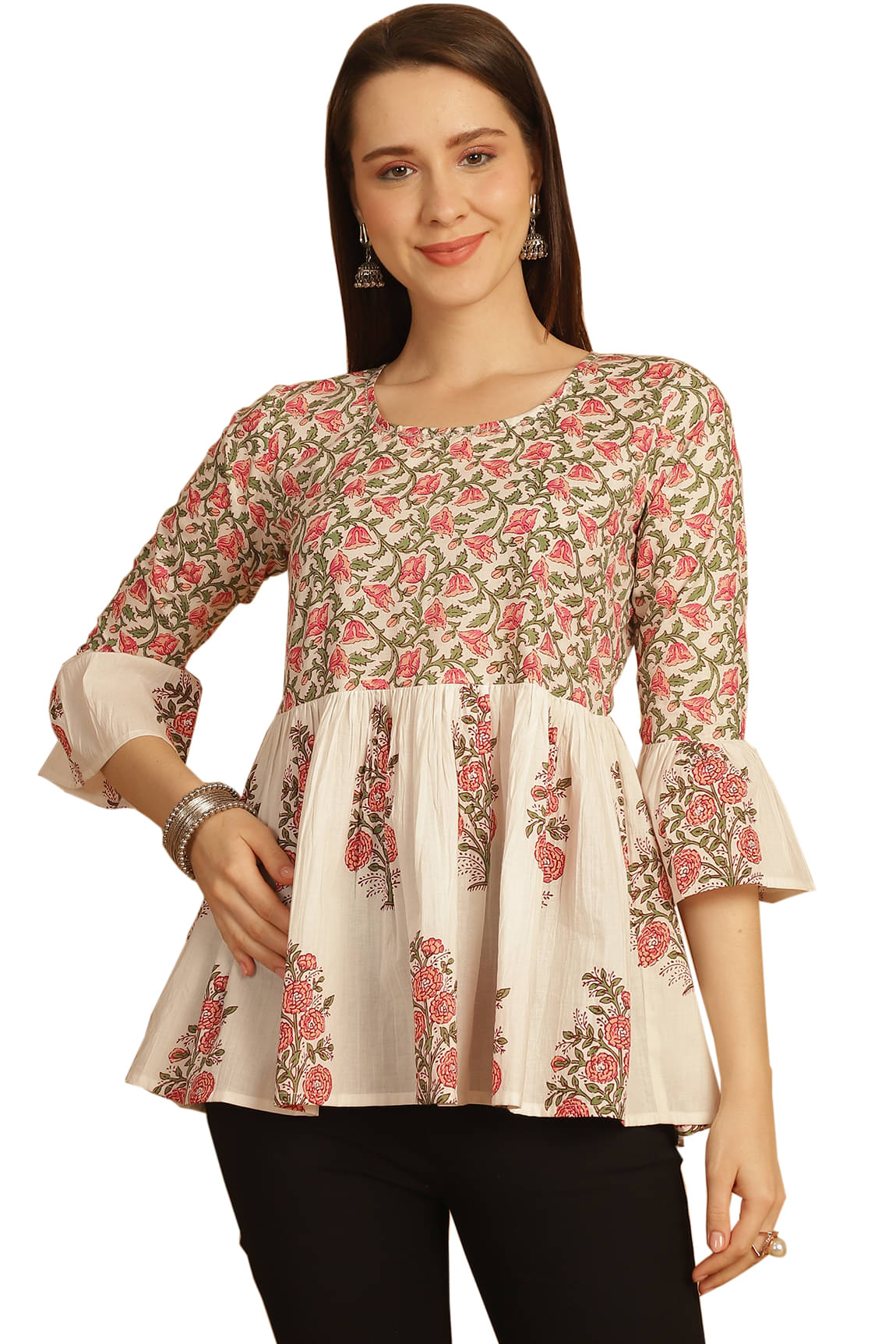Cotton Short Kurti For Women (Pack of 1) Cotton Short Kurti For Women (Pack of 1)