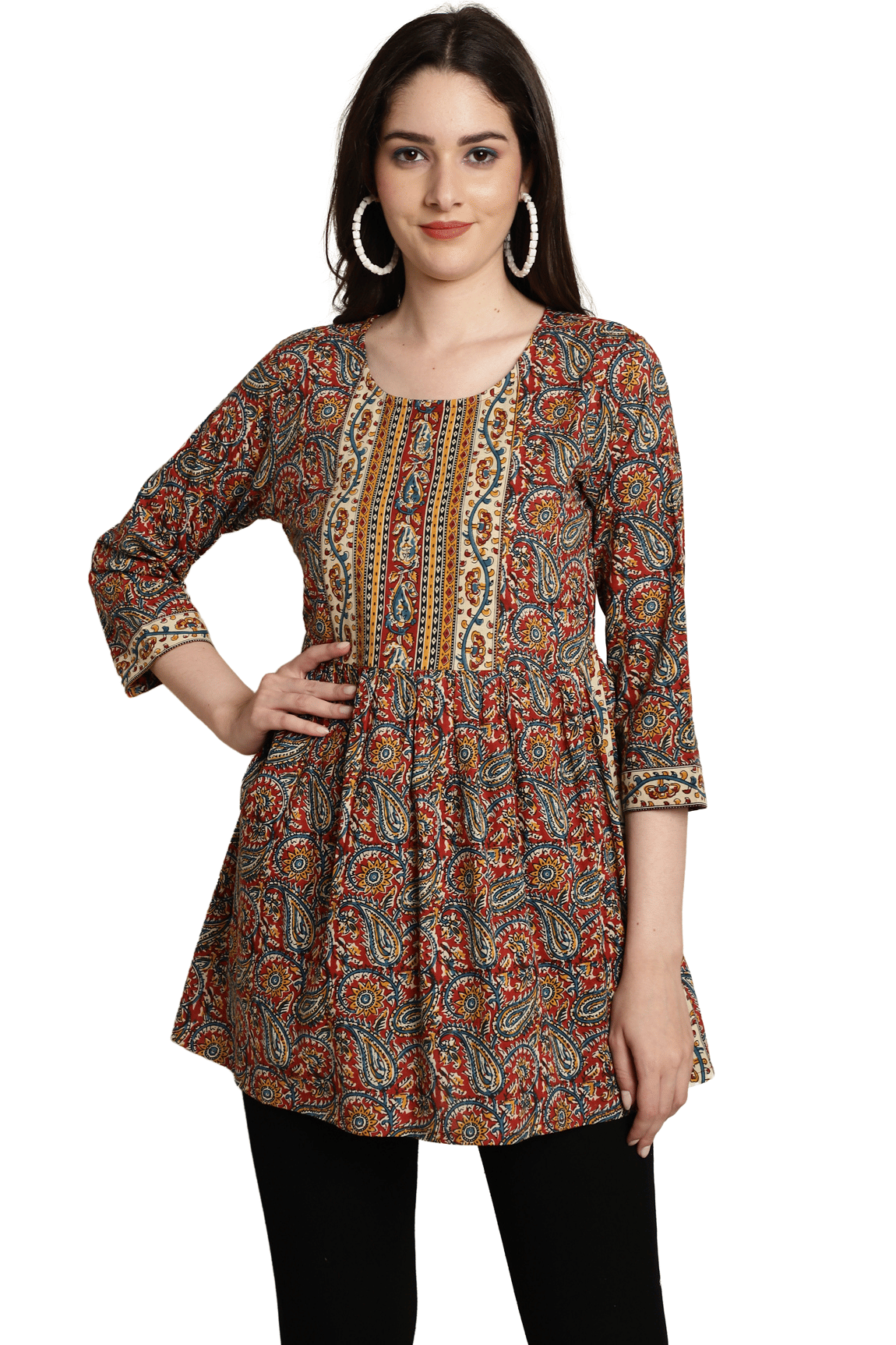 Cotton Short Kurti For Women (Pack of 1) Cotton Short Kurti For Women (Pack of 1)