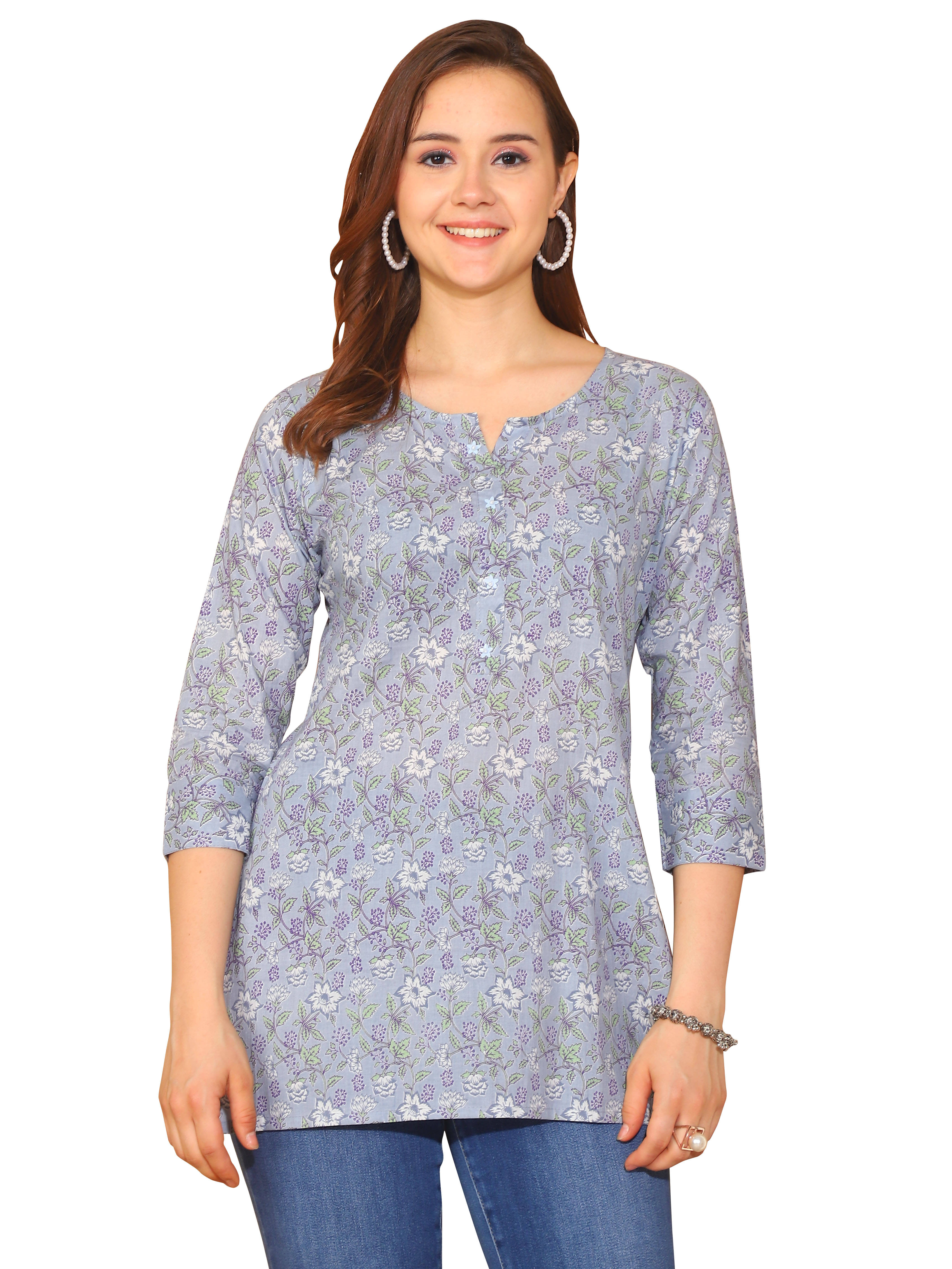 Cotton Short Kurti For Women (Pack of 1) Cotton Short Kurti For Women (Pack of 1)