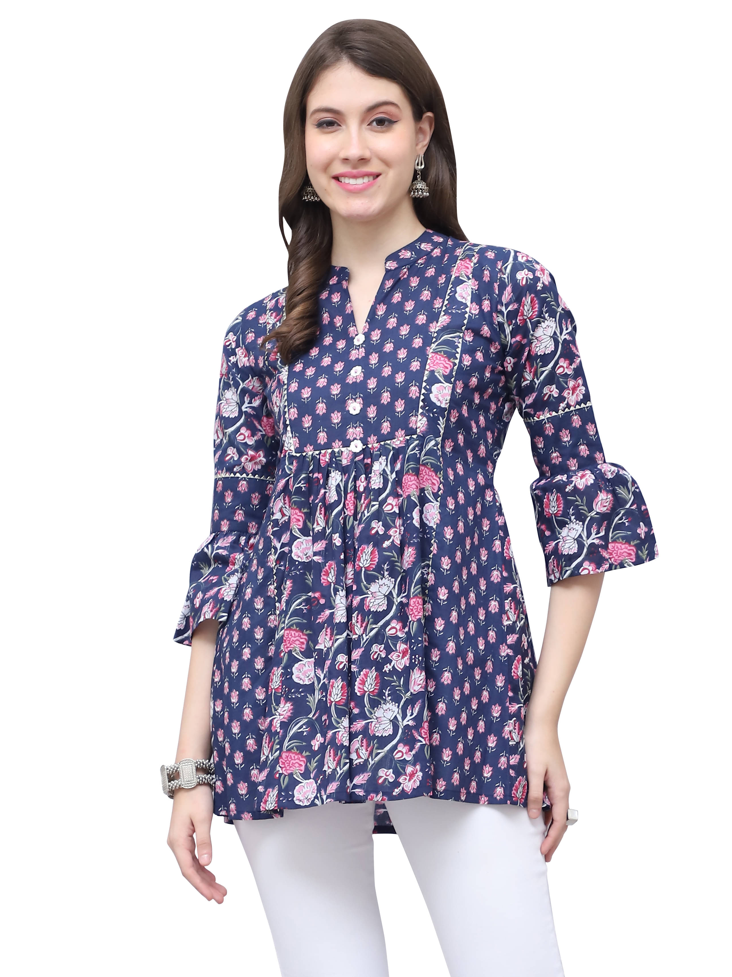 Cotton Short Kurti For Women (Pack of 1) Cotton Short Kurti For Women (Pack of 1)