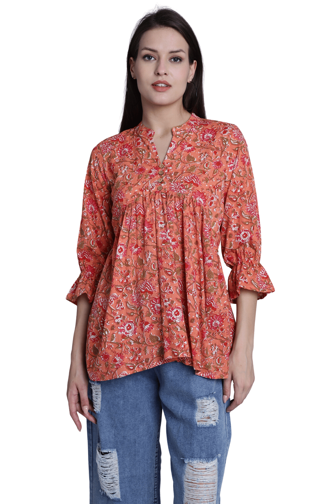 Cotton Short Kurti For Women (Pack of 1) Cotton Short Kurti For Women (Pack of 1)