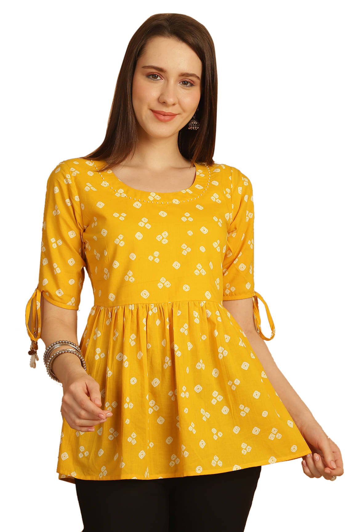 Cotton Short Kurti For Women (Pack of 1) Cotton Short Kurti For Women (Pack of 1)