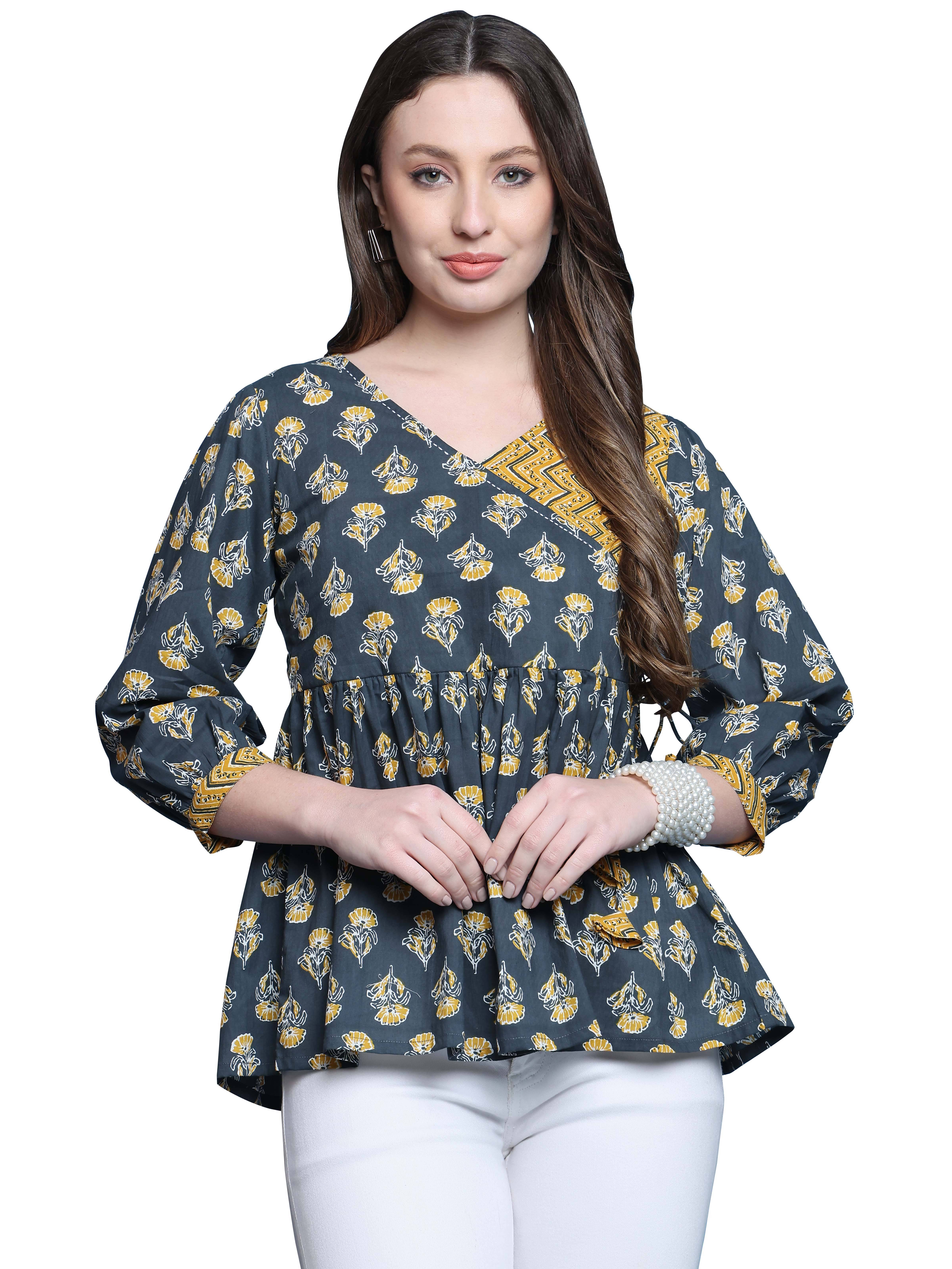 Cotton Short Kurti For Women (Pack of 1) Cotton Short Kurti For Women (Pack of 1)