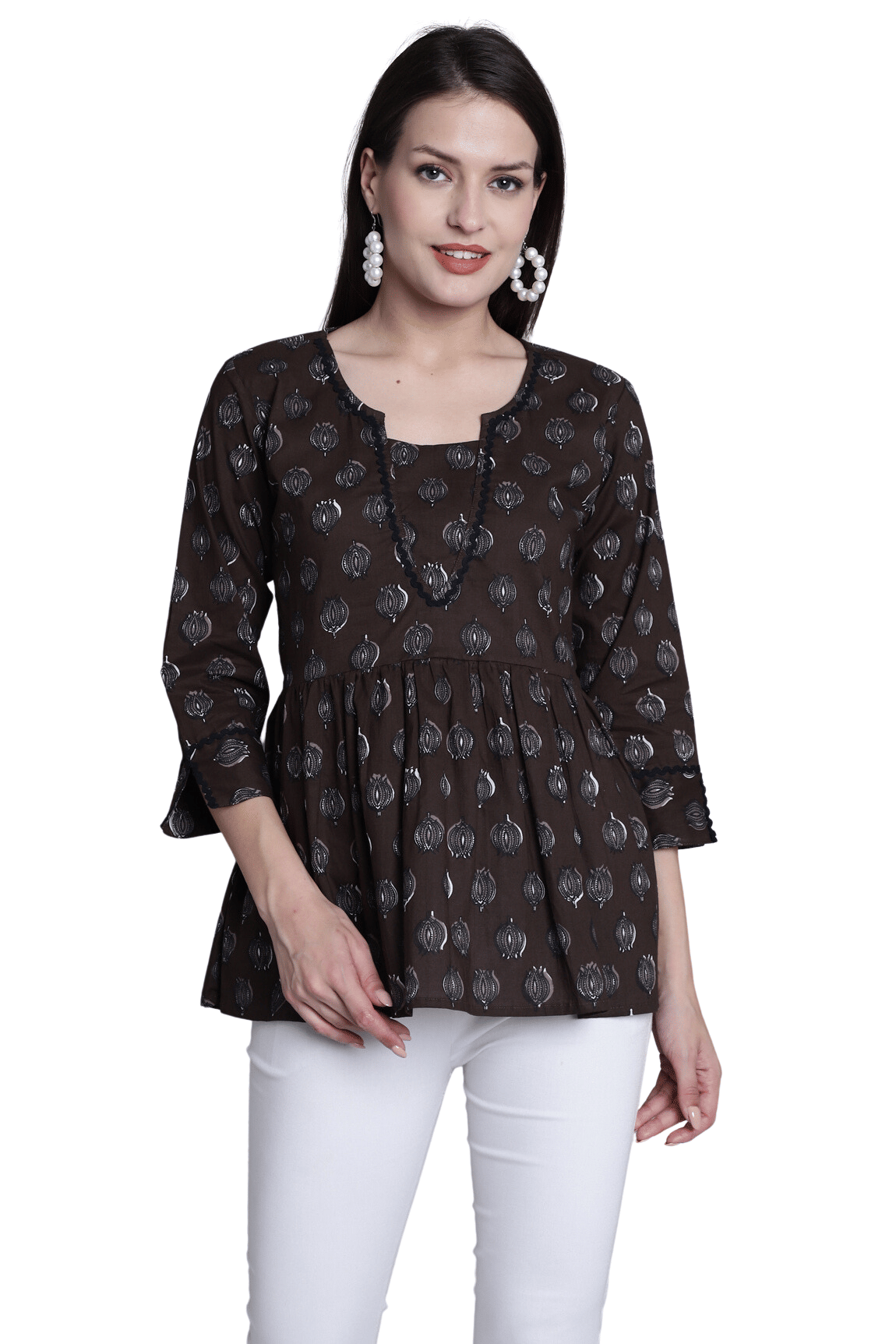 Cotton Short Kurti For Women (Pack of 1) Cotton Short Kurti For Women (Pack of 1)