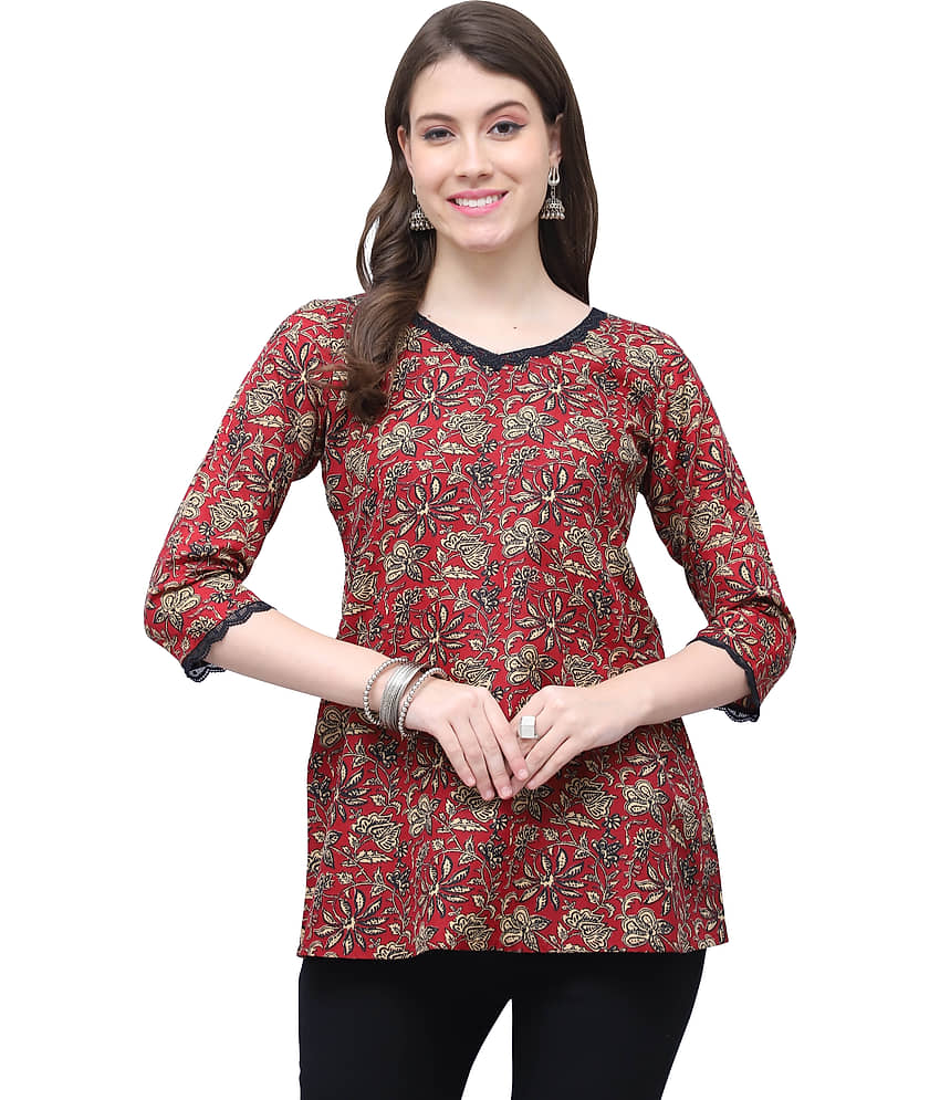 Cotton Blend Short Kurti For Women (Pack of 1) - Kurtis, Tunics | Buy online on ZillyBuy