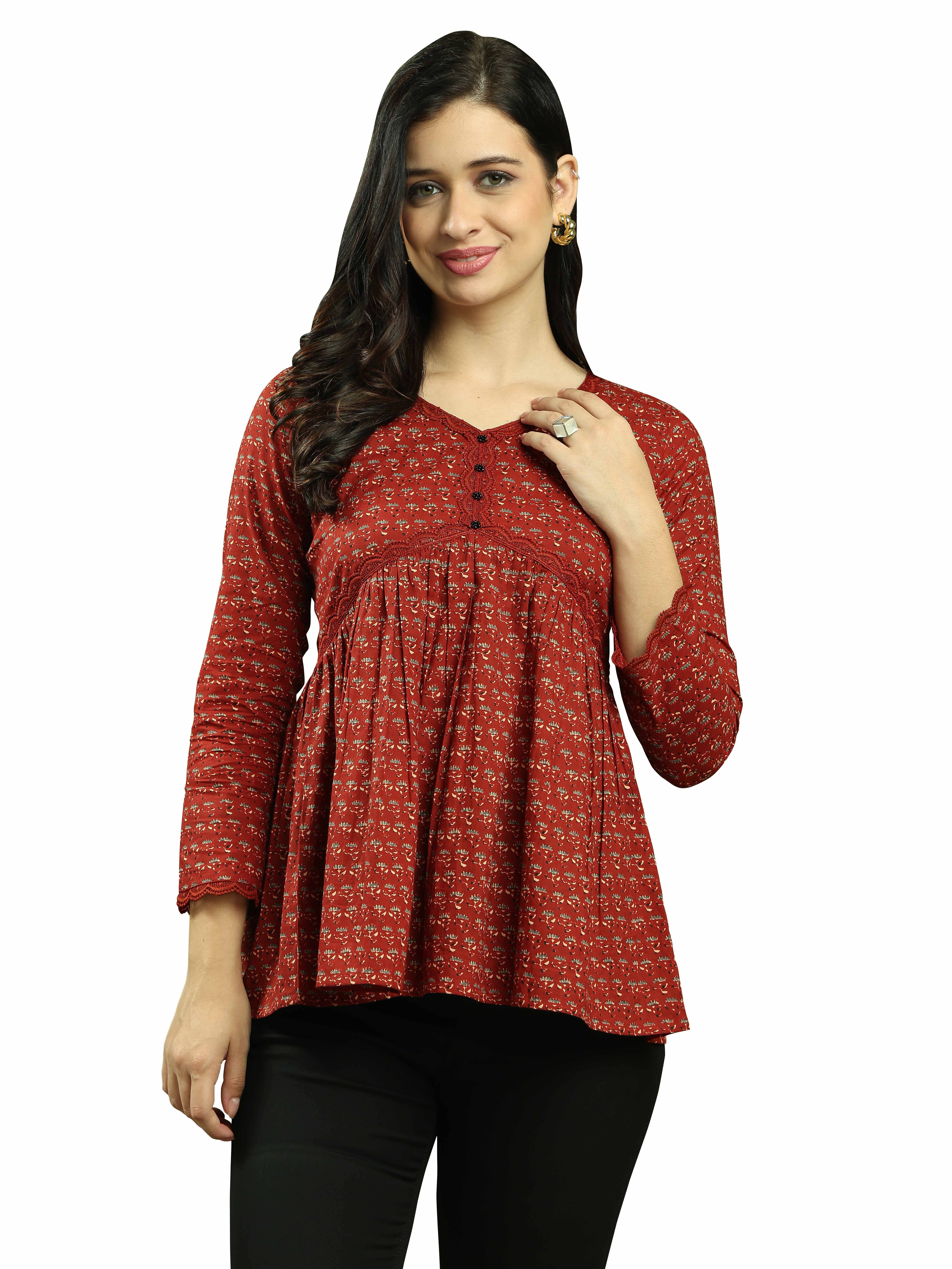     			Cotton Short Kurti For Women (Pack of 1)