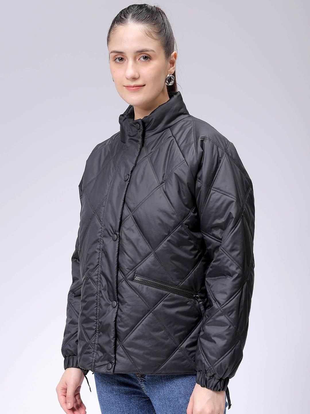 Freehand - Polyester Black Puffer Pack of 1 Freehand - Polyester Black Puffer Pack of 1