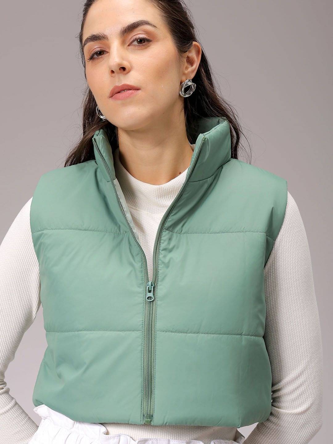     			Freehand - Polyester Green Puffer Pack of 1