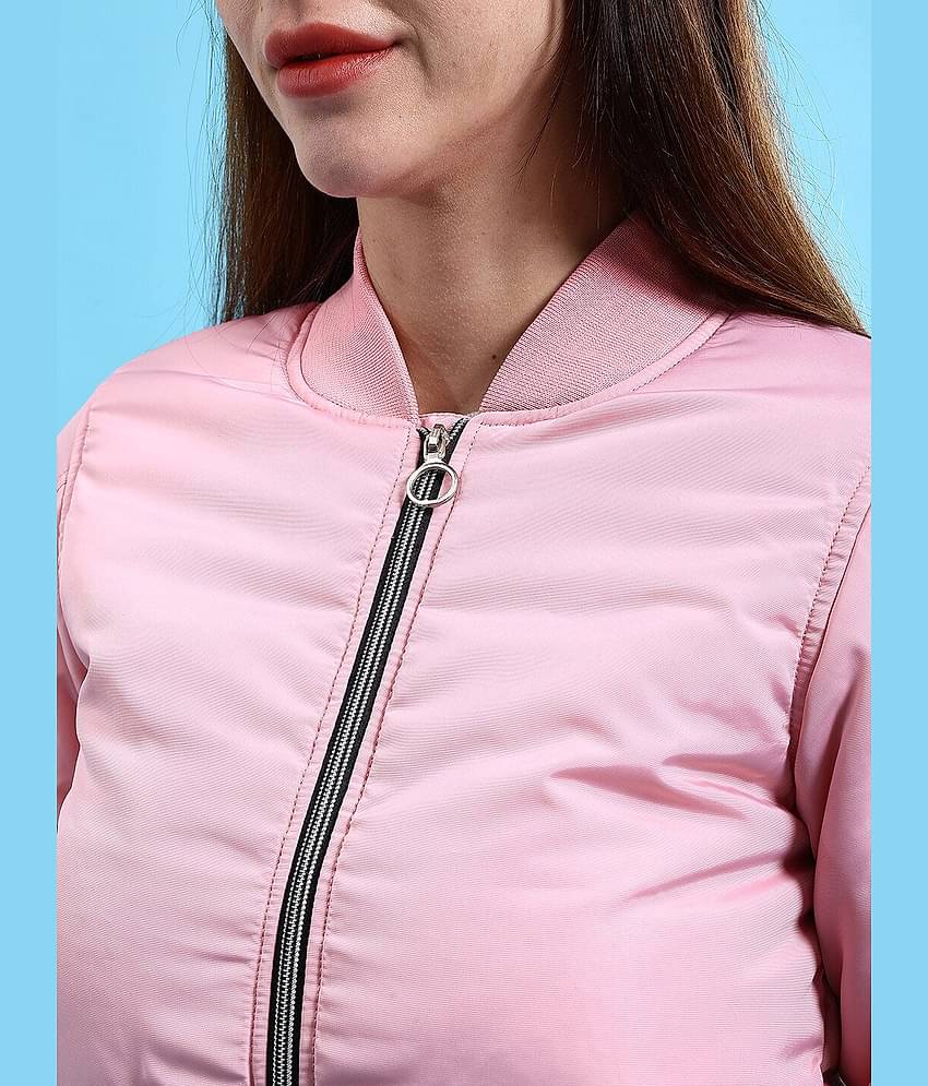 Freehand - Polyester Pink Bomber Jackets Pack of 1