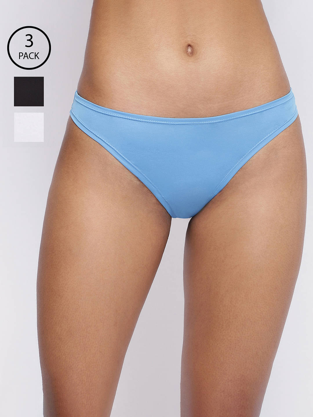     			La Intimo Pack of 3 Polyester Bikini For Women ( Multicolor5 )