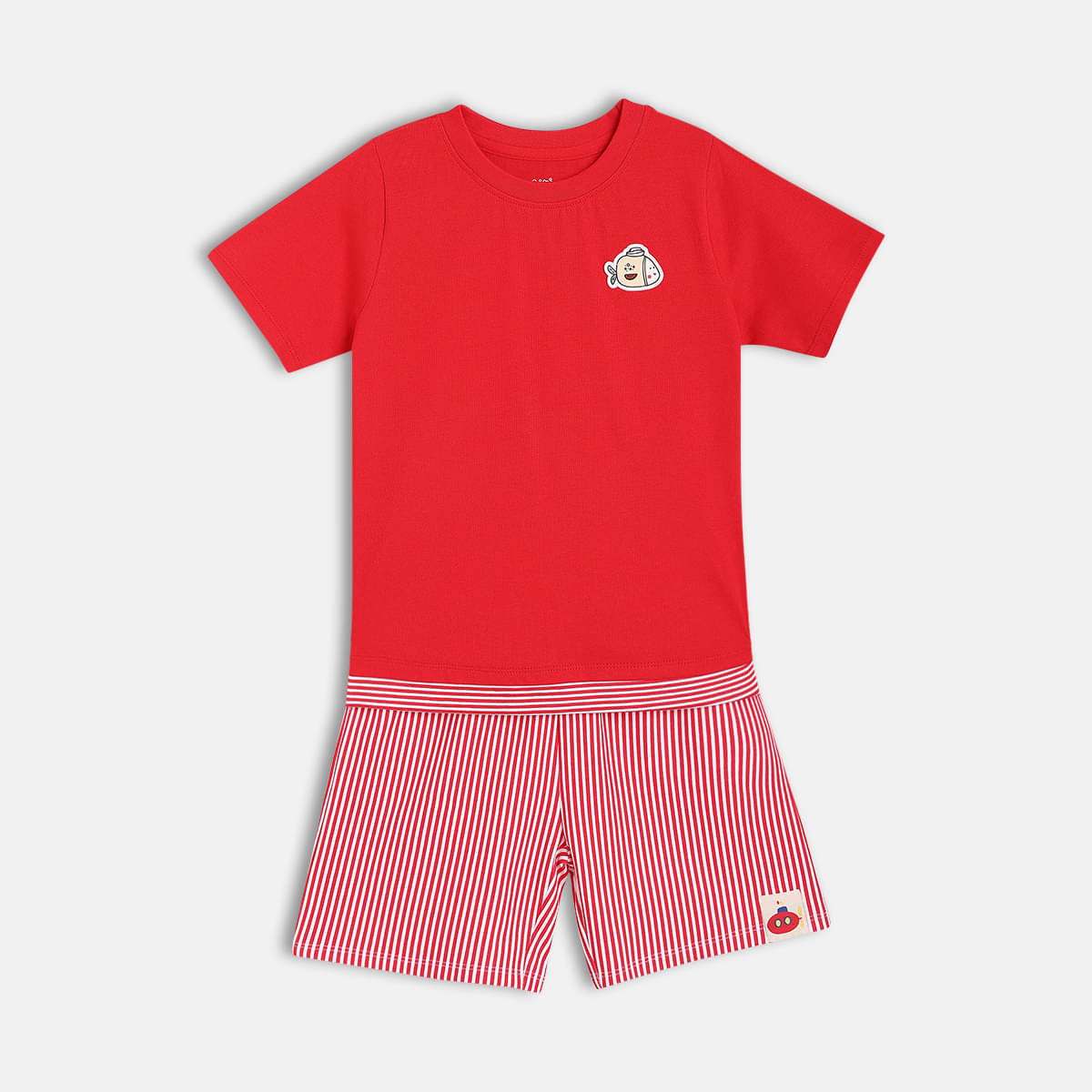     			MINI KLUB Pack of 1 Boys Cotton T-Shirt & Shorts Set ( Multicolor )
