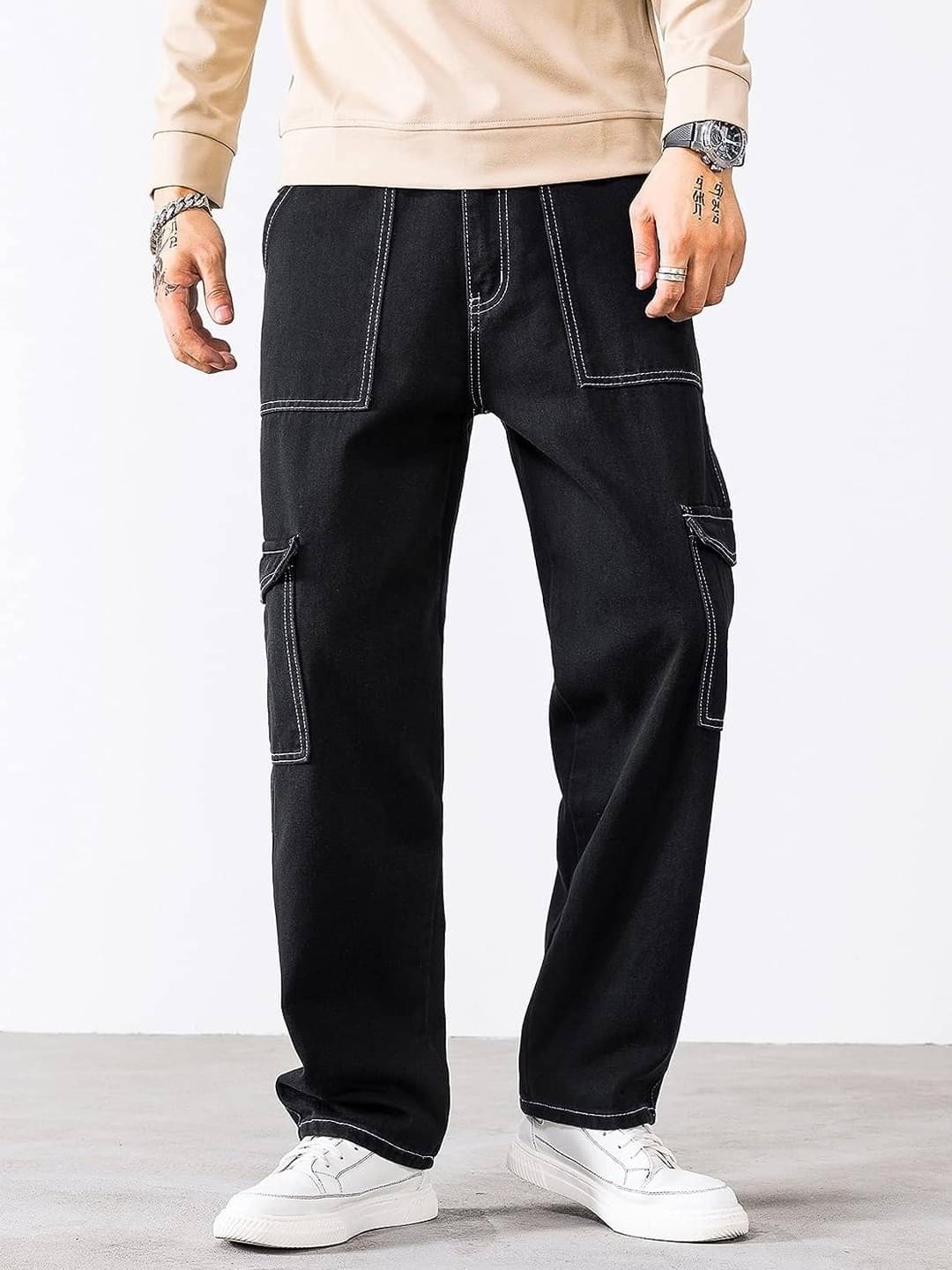 Masterly Weft Relaxed Basic Men's Jeans - Black ( Pack of 1 )     			Masterly Weft Relaxed Basic Men's Jeans - Black ( Pack of 1 )